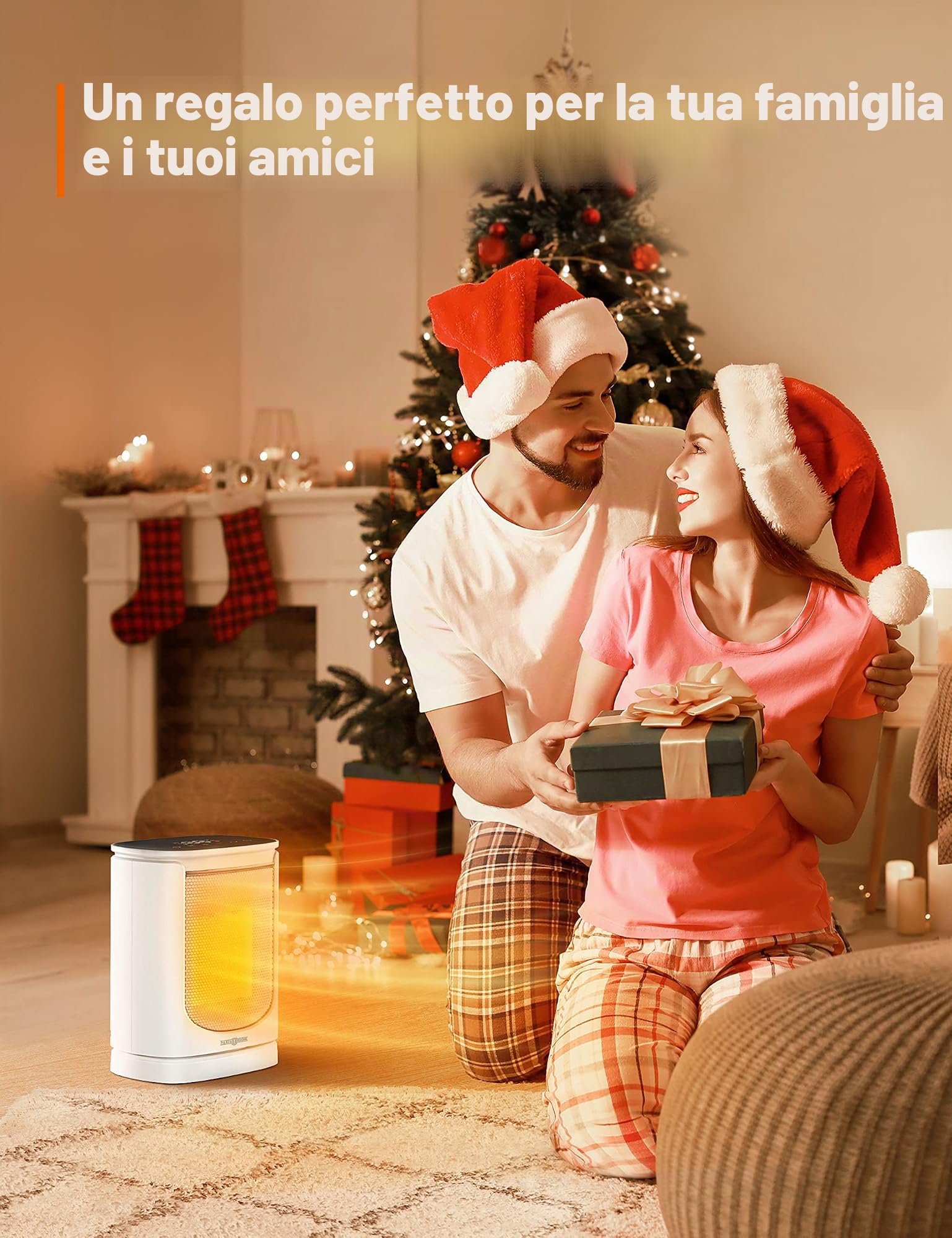 Paris Rhône Termoventilatore a risparmio energetico, 2000 W, con termostato di oscillazione automatica, timer 12 ore, oscillazione di 70°, per bagno, camera da letto, ufficio