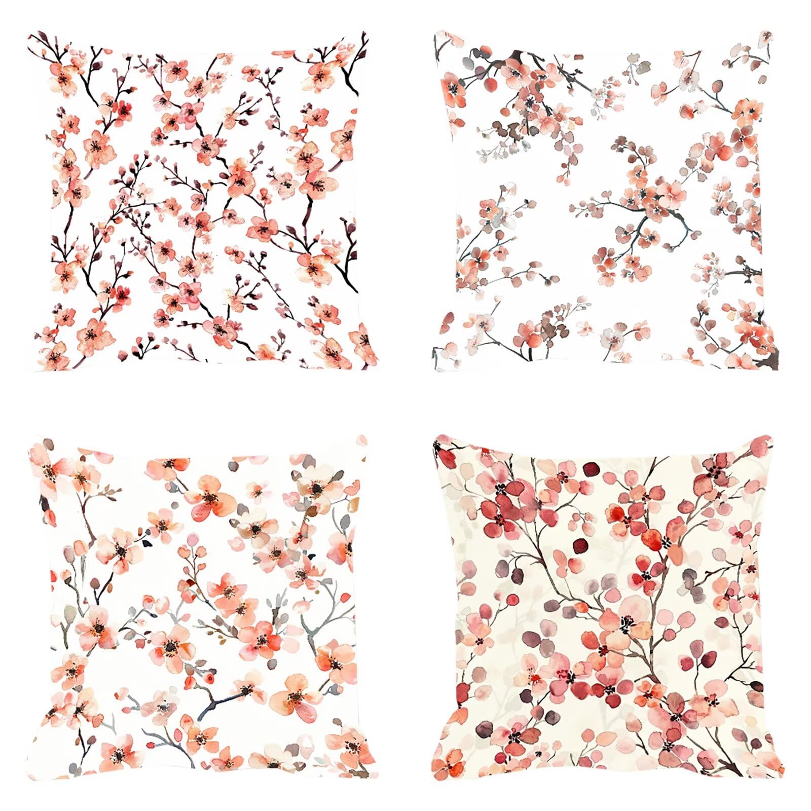 Housse de coussin extérieur 60x60 imperméable rouge fleur pour un salon de jardin élégant