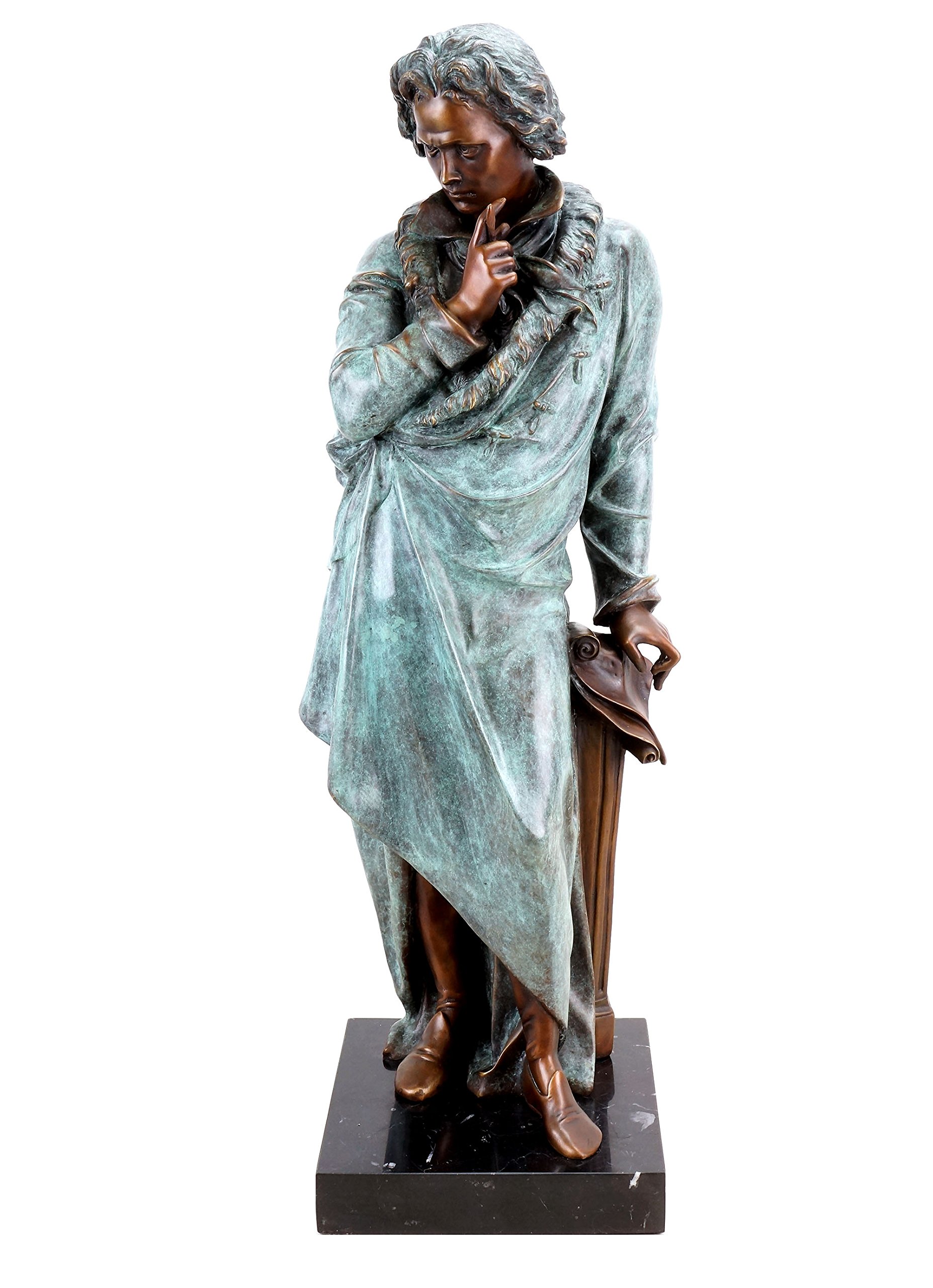 Kunst & Ambiente Opulent Bronze Statue - Ludwig Van Beethoven - Signed Teupheme - Large Beethoven Bu