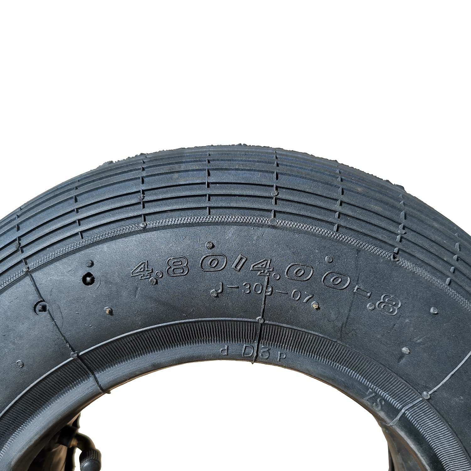 Resul Schubkarrenreifen-Schlauch Set 4.80/4.00-8, mit abgewinkeltem Autoventil, 4PR, 250 kg Traglast
