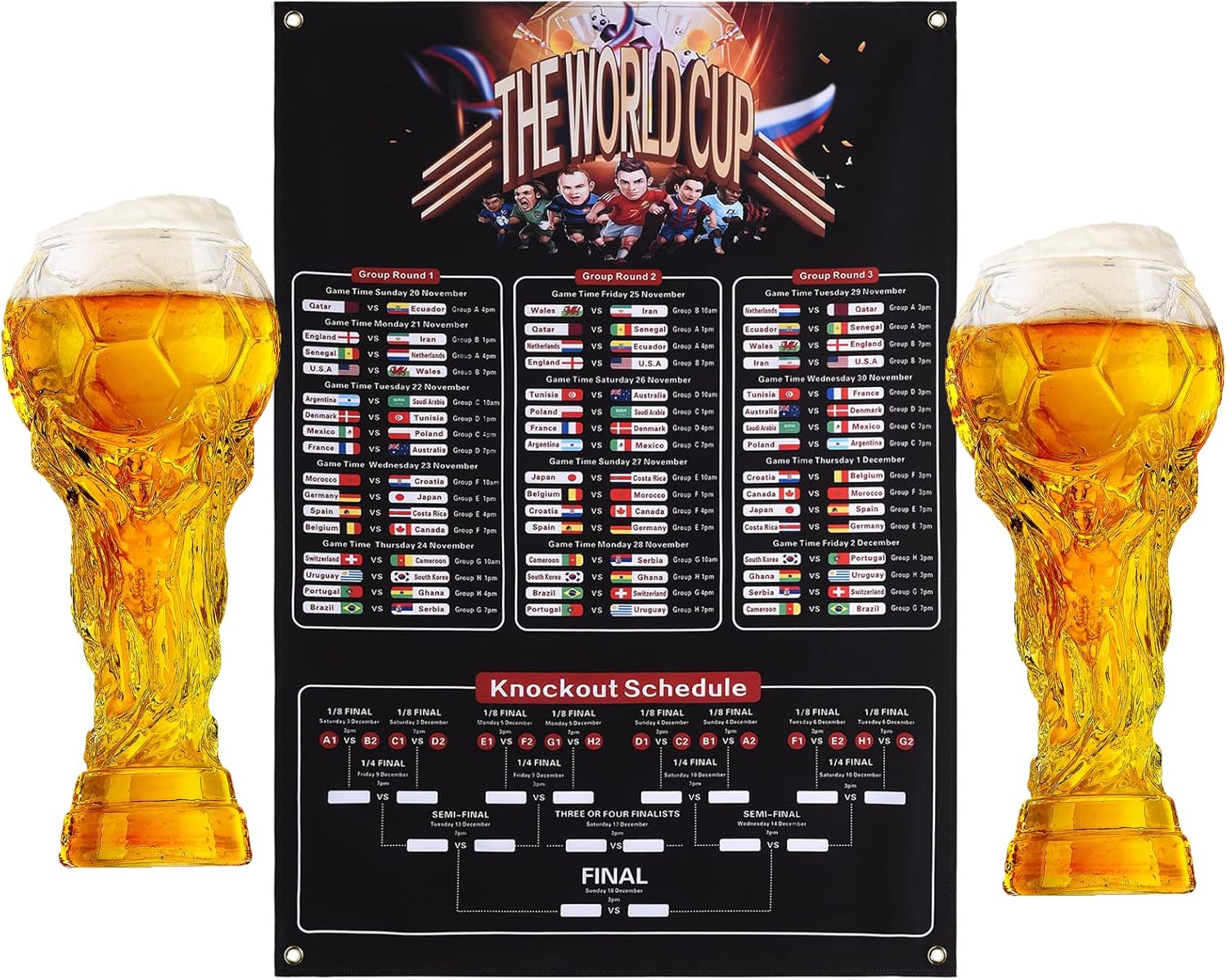 Tanant World Cup 2022 Programma Poster London Times e 2 PZ 460 ml 2022