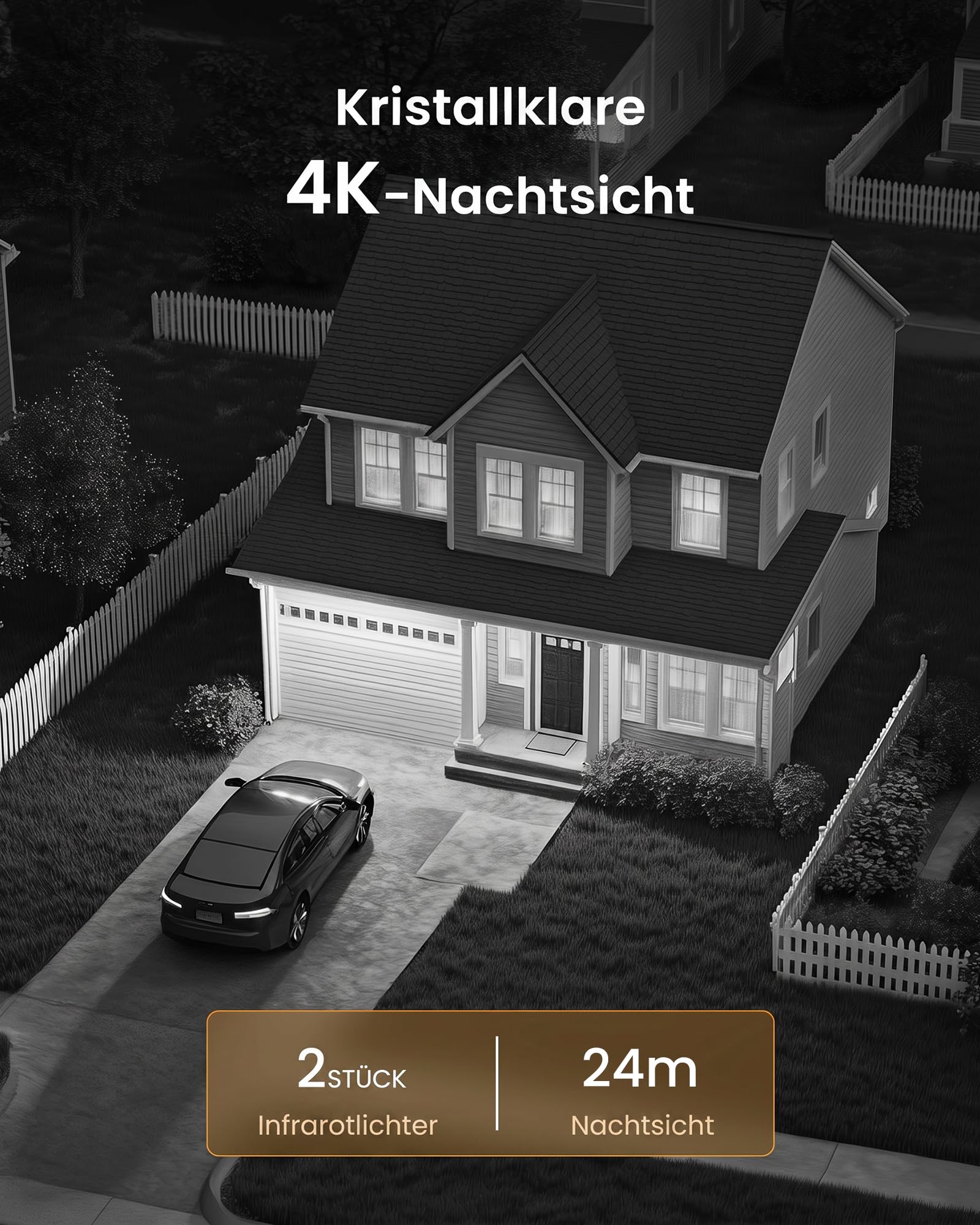 Anlapus C220 4K Zusatzkamera für 8MP TVI DVR System, Außen Kabelgebunden