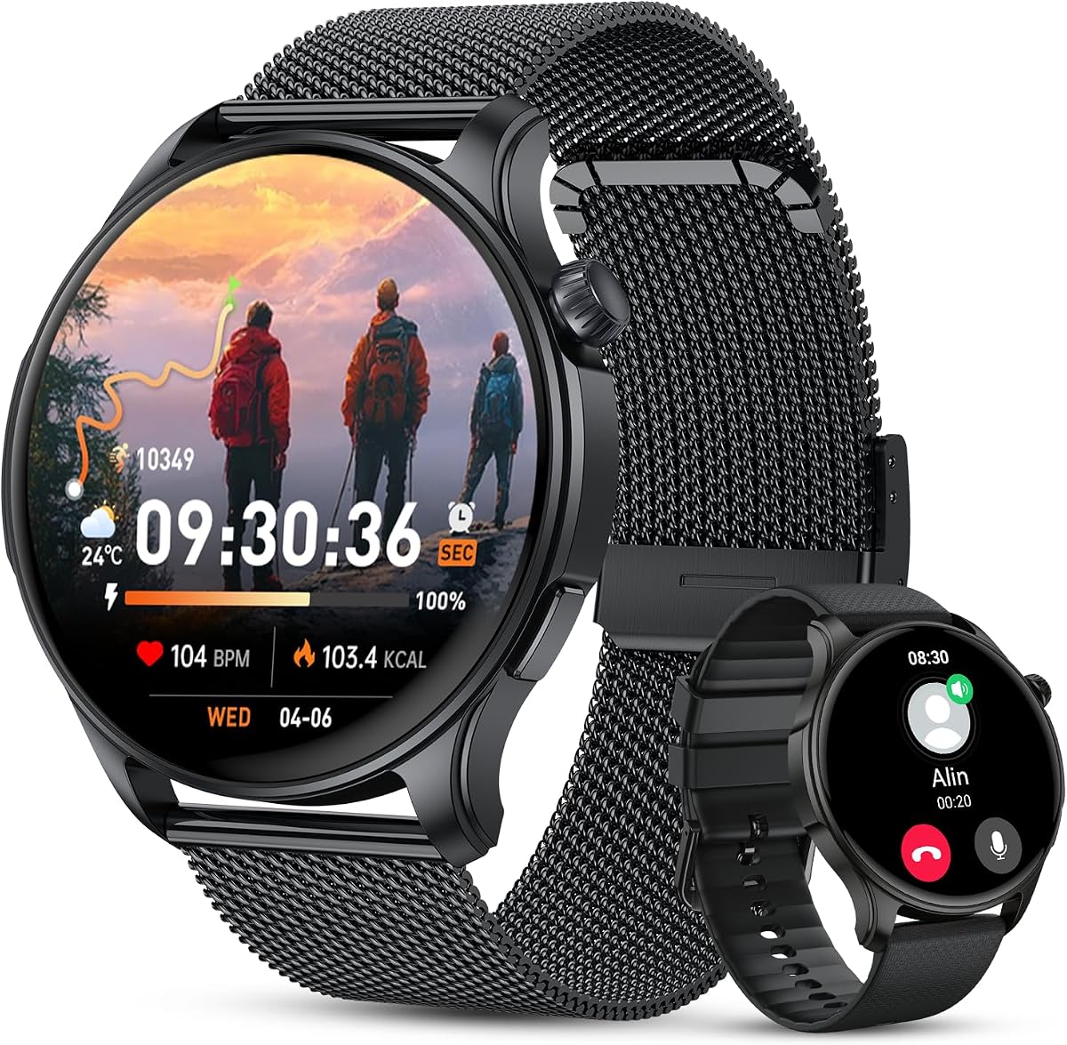 Smart Watch for Men Women Fitness Tracker: Smartwatch for Android Phones iPhone Compatible Samsung Bluetooth Call Answer/Make Watches for Men Heart Rate Sleep Monitor IP68 Waterproof 120+Sports Model