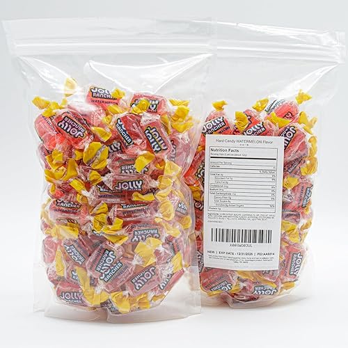 Miniatura 4 de WATERMELON - Caramelo duro sabor original, 1 libra, bolsa a granel, envueltos individualmente (74 piezas)