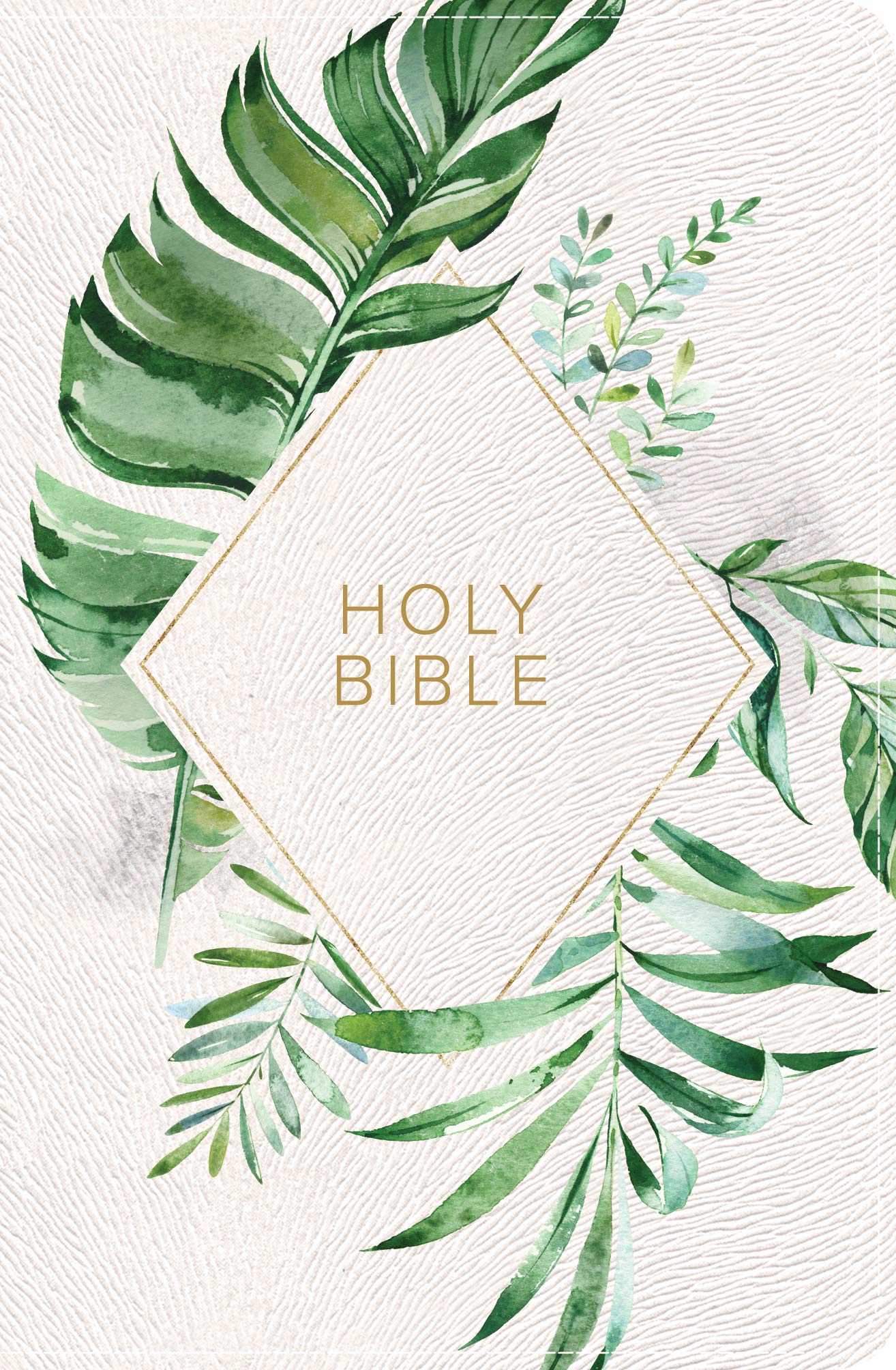 CSB On-the-Go Bible, White Floral Textured LeatherTouch