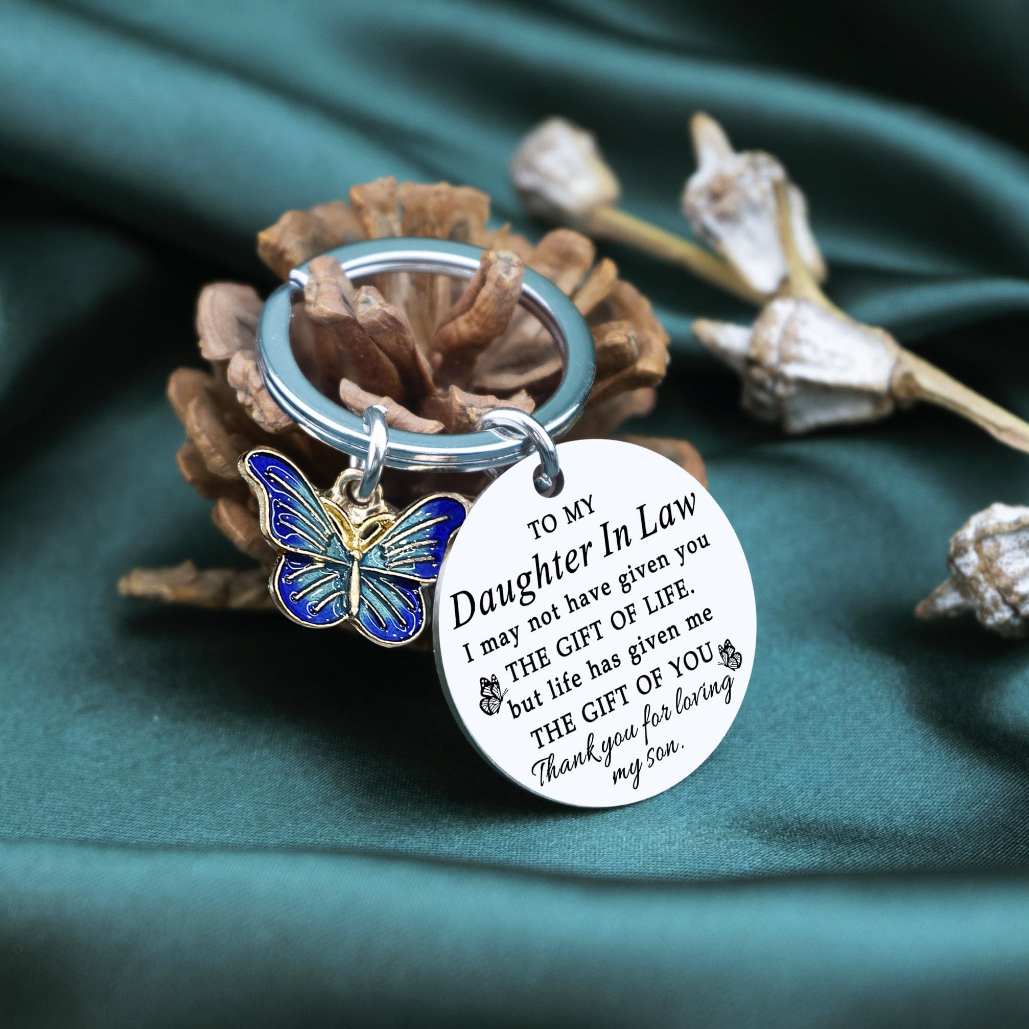Unique Mothers Day Gifts for Daughter In Law Mother In Law Birthday Wedding Engagement To My DaughterLaw Keychain