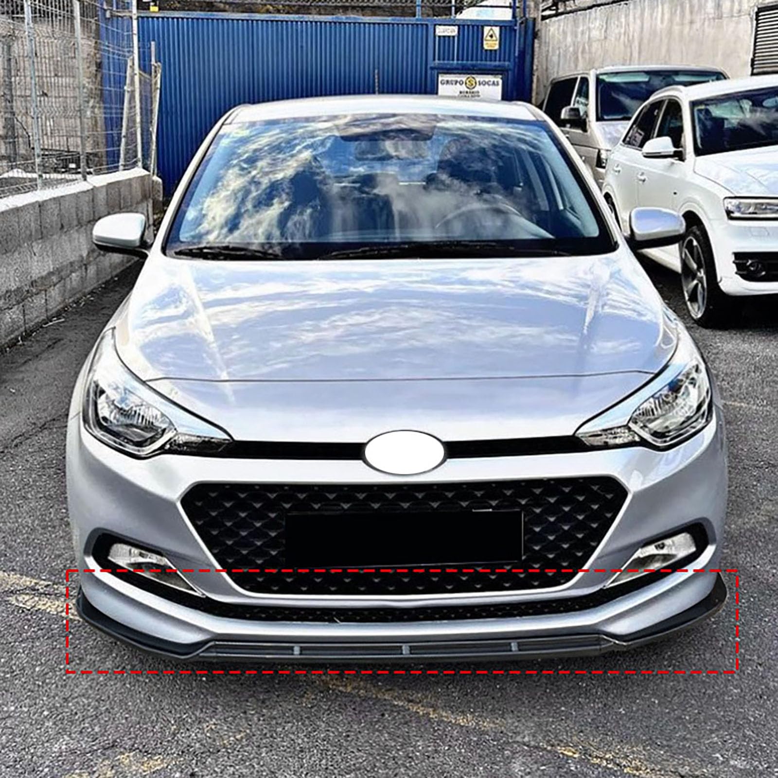 Kompatibel mit Hyundai I20 MK2 Pre-Facelift 2015-2017, Frontstoßstangen-Spoilerlippe, Auto-Unterkörper-Kit-Splitter,Carbon Fiber Look
