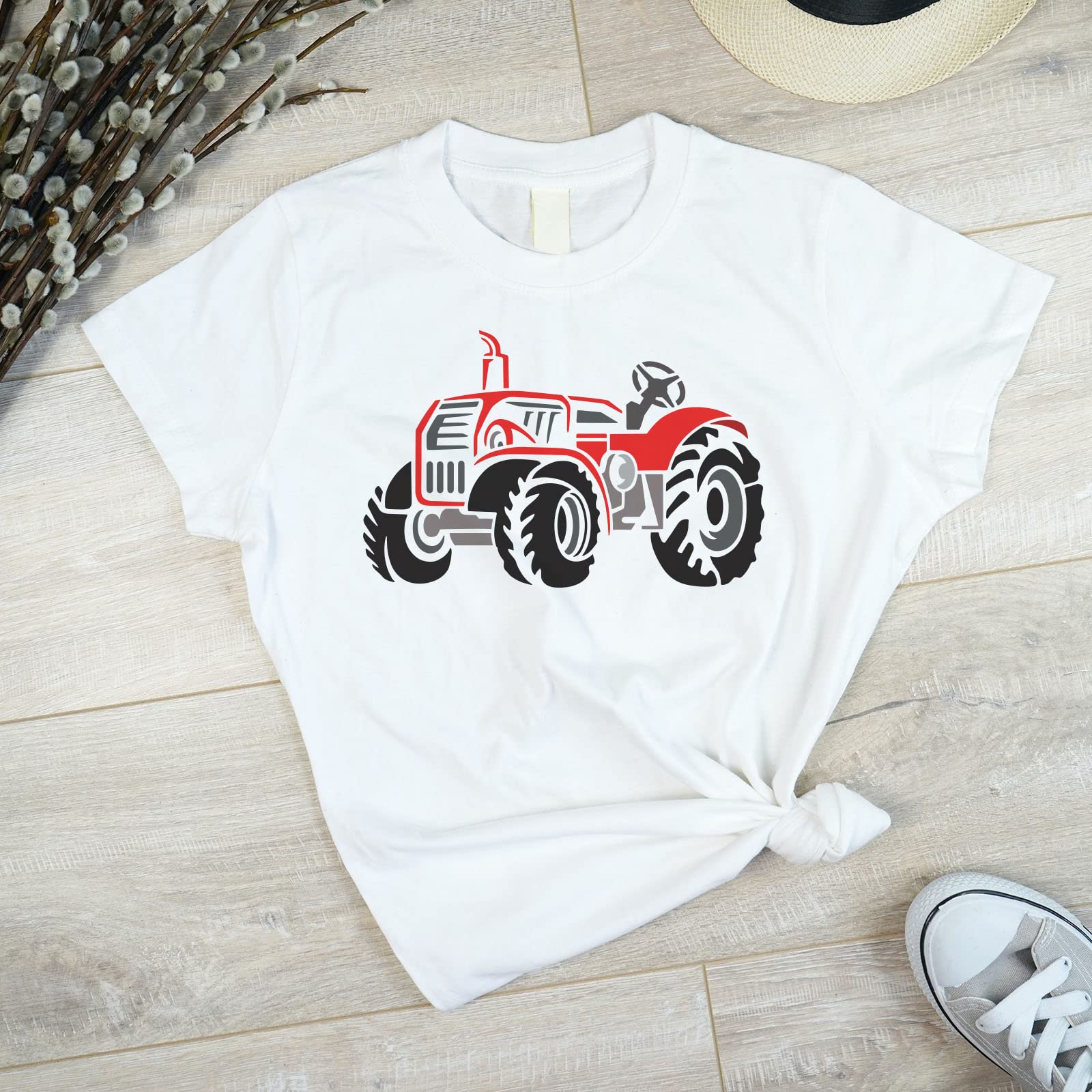 FINGERINSPIRE Transportschablonen Set - Traktor, Minivan & Landschaft Zum Bemalen