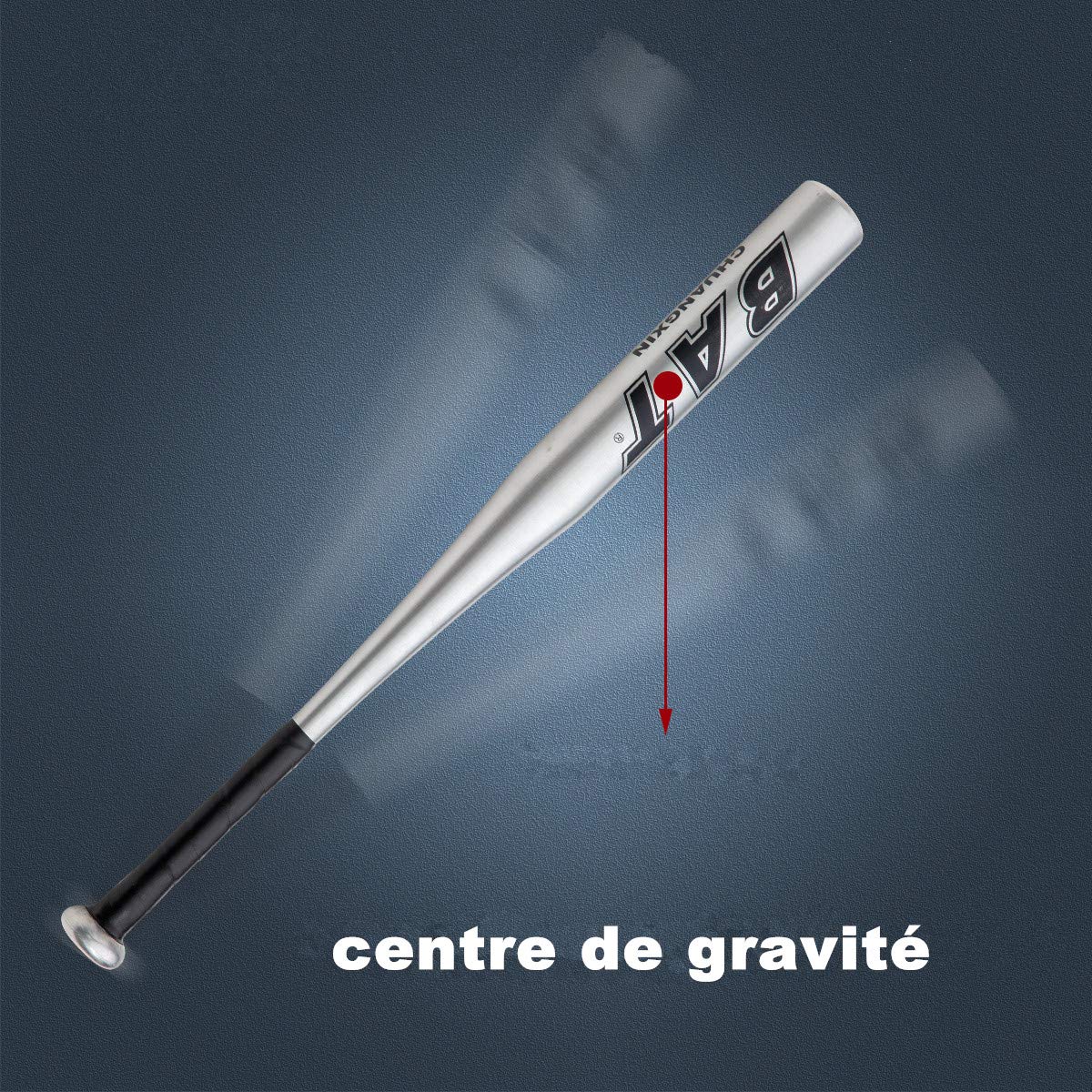 Batte de Baseball Aluminium 34 Pouces Bleu Noir Argent au Choix Batte Base-Ball métal Adulte Pro Léger pour Exercice Joueurs Jeu Homme Femme 86cm de Longueur Solide Durable à la Mode (Argent)