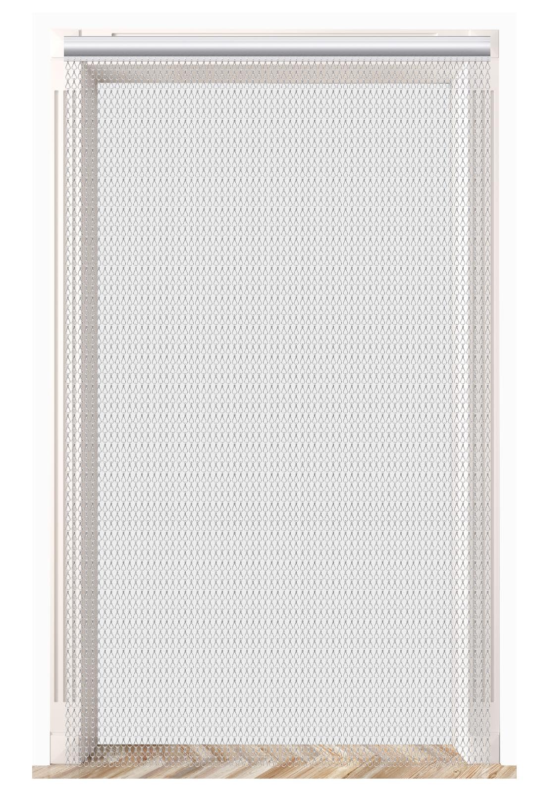 Chaînes de moustiquaire pour portes - Argenté - 80 x 200 cm - Chaîne en aluminium - Moustiquaire en métal pour empêcher les mouches d'entrer