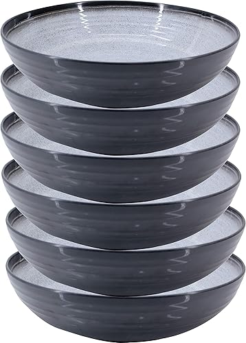 Miniatura 9 de Uniware - Juego de 6 vajillas sin BPA aptas para lavavajillas, ecológicas, 100% melamina, ideal para fiestas en interiores y exteriores (plato llano