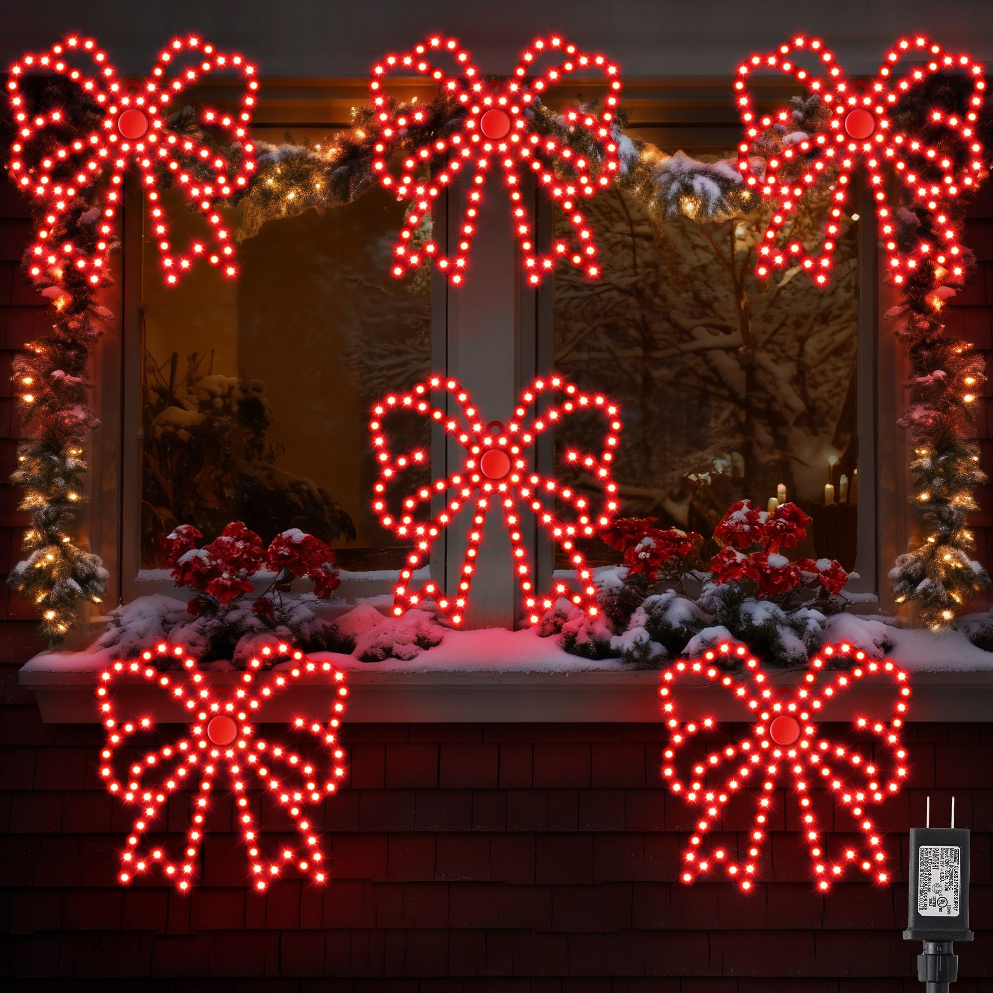 Nœuds de Noël à DEL pour illuminer une porte et résoudre le manque d'éclat extérieur
