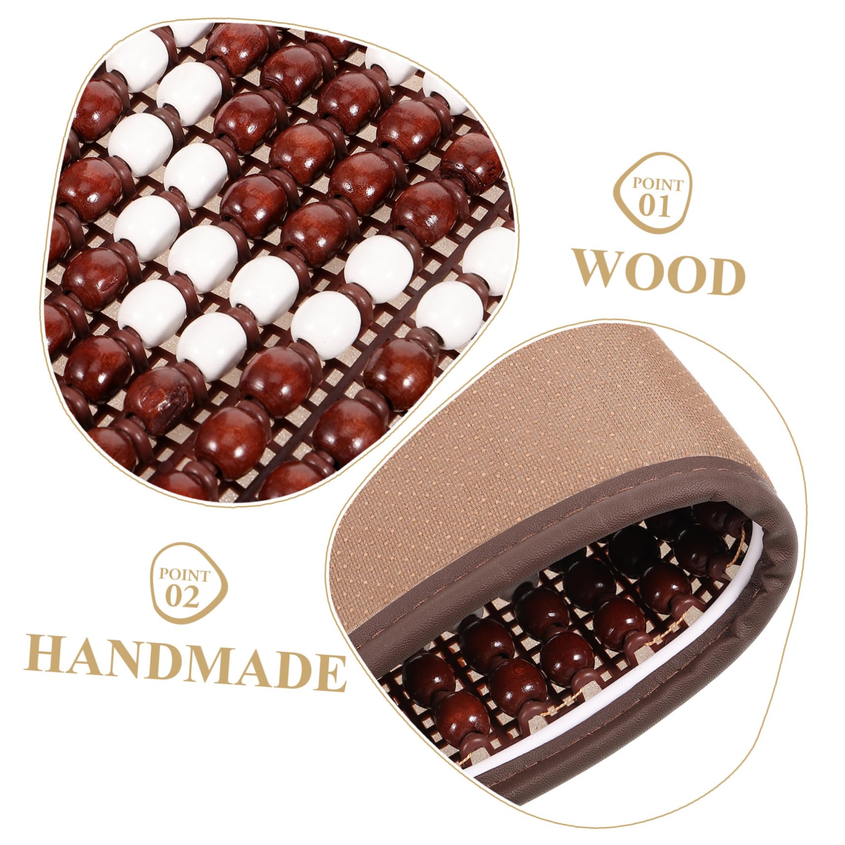 Cuscino Sedile Auto in Legno a Perle, Copertura Estiva Singola | Vacanze Estive, Comfort Circolazione D'aria e Superficie Antiscivolo, Accessorio Auto per Sedile e Sedia