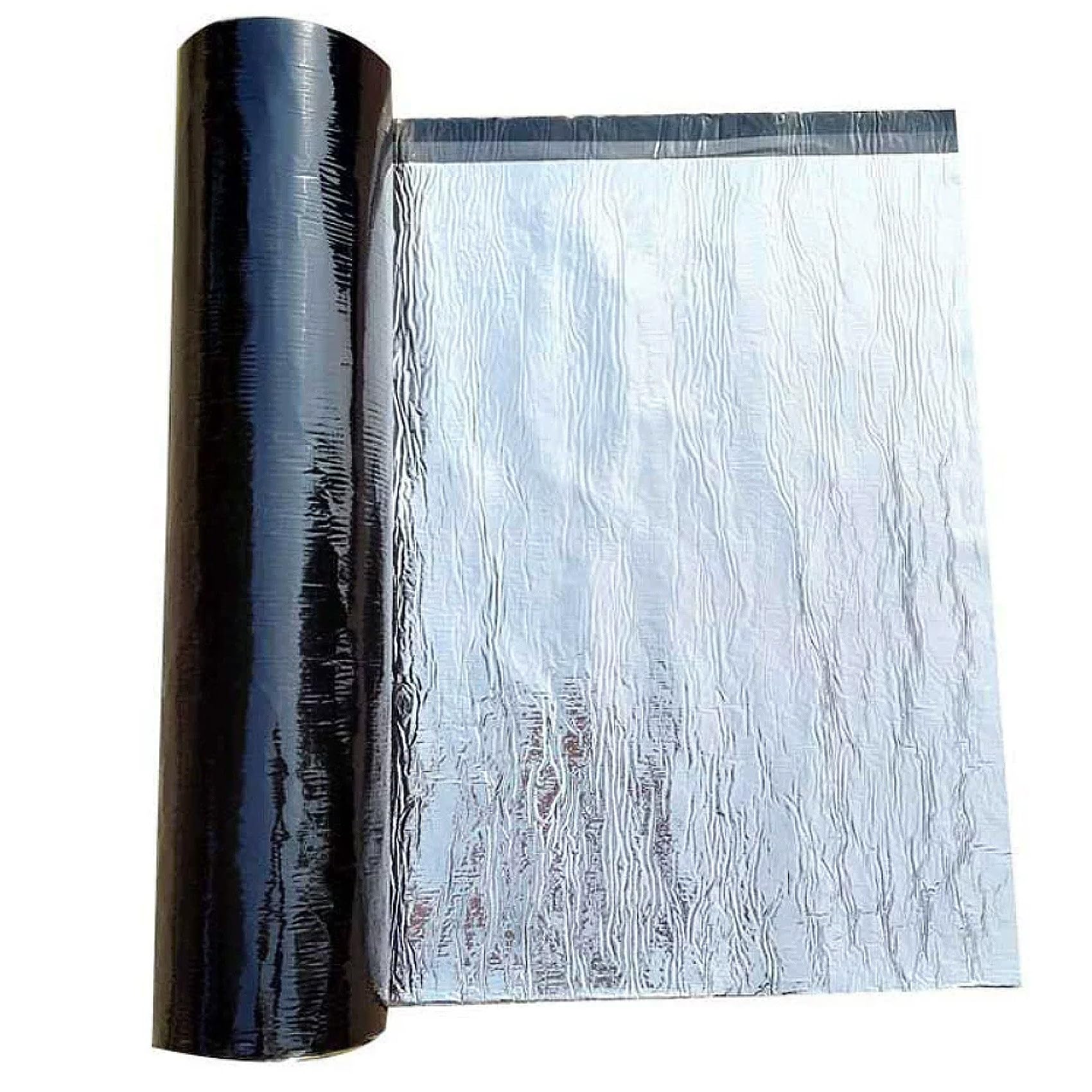 Guaina Bituminosa Ardesiata Autoadesiva, Rotolo Patch di Asfalto per Tetto, Nastro Adesiva Sigillante Impermeabile, Membrana in Alluminio Bituminoso per Riparazioni di Tetti(20x1000cm)