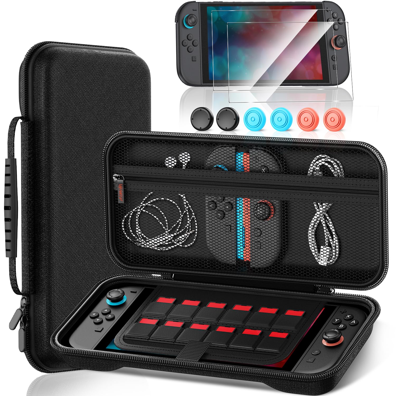Switch 2 用 ケース 収納ケース Switch 2 保護フィルム 2枚+…