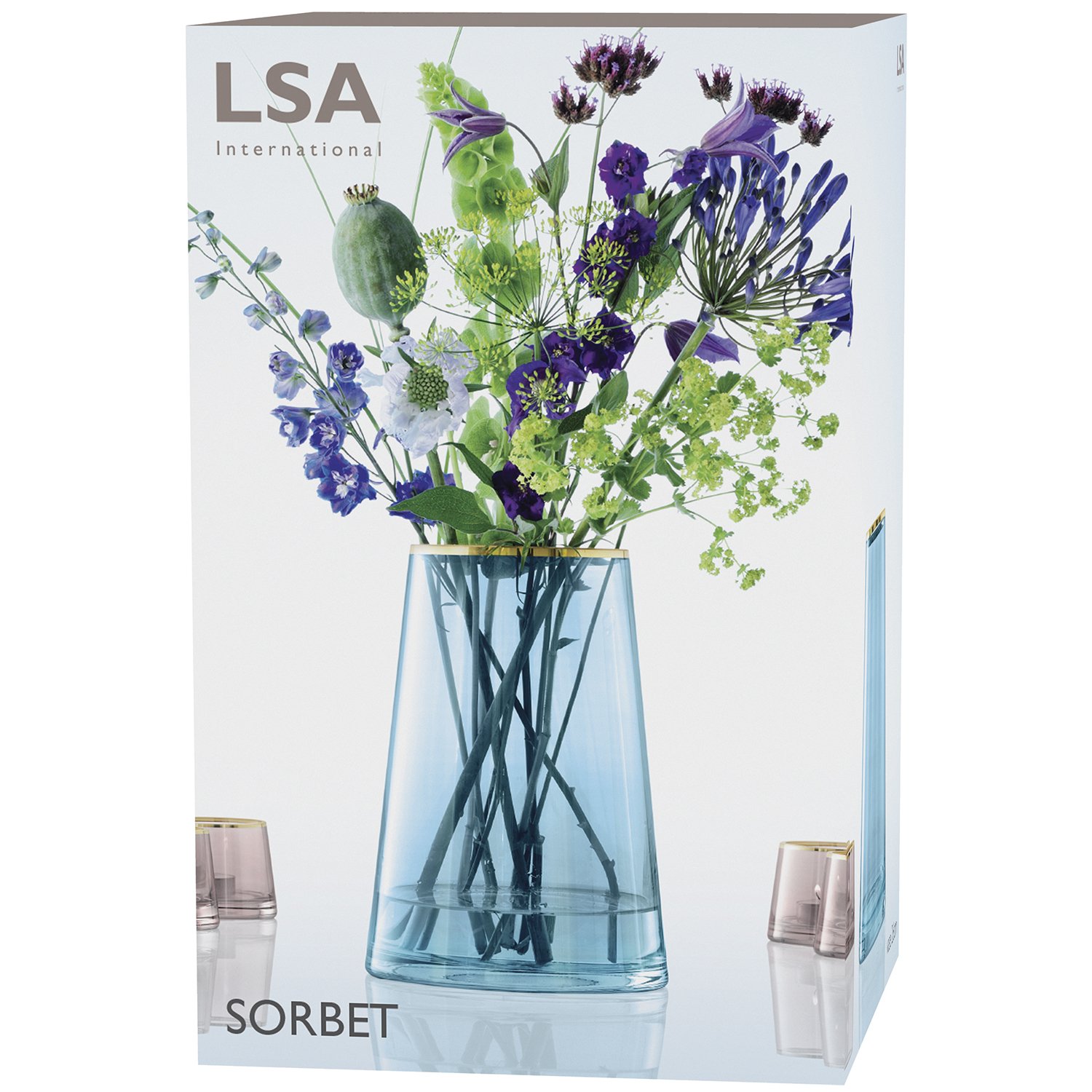Amazon.co.jp: LSA(エルエスエー) フラワーベース(花器) ブルー