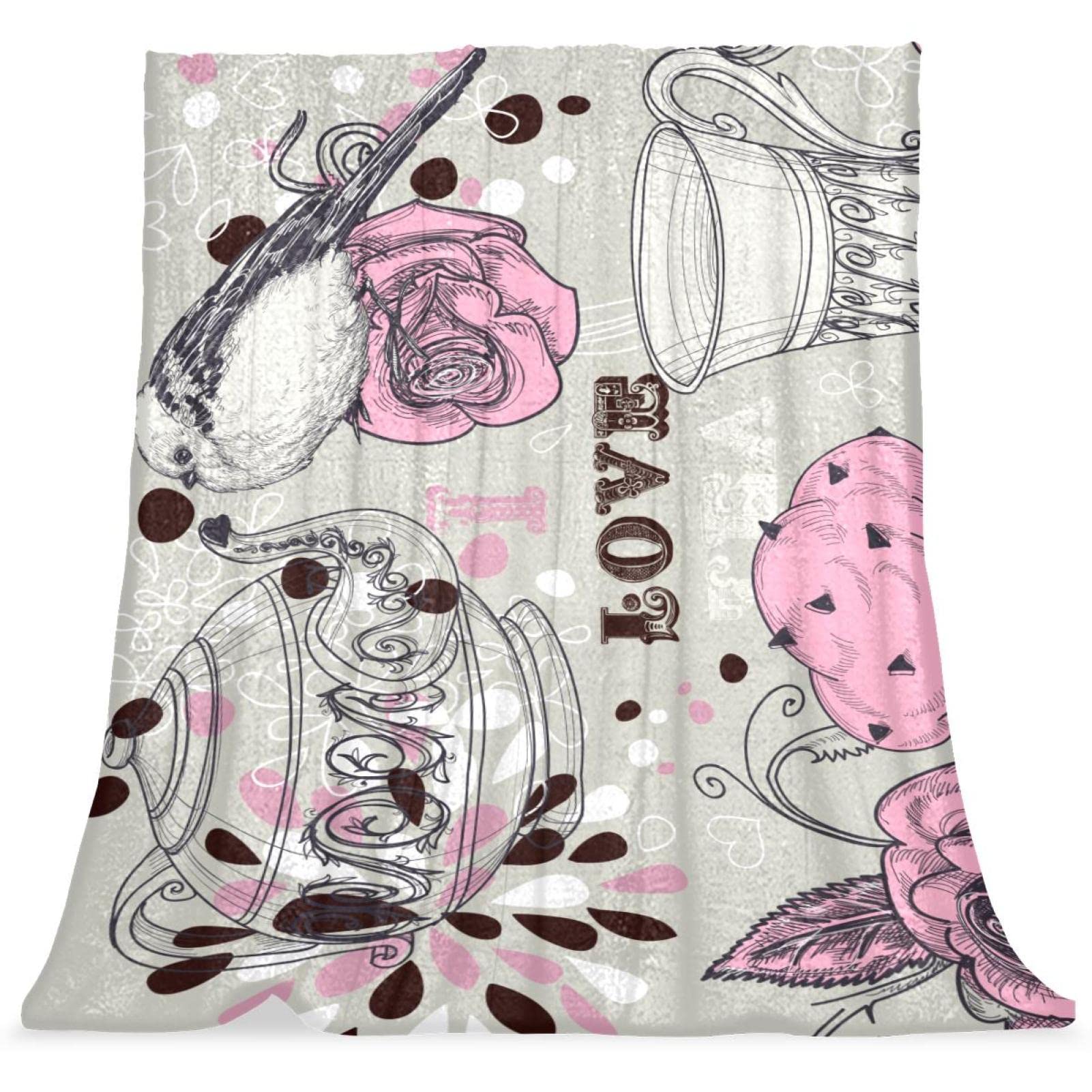 Couverture de lit moelleuse Cupcake Rose pour des moments lecture en famille