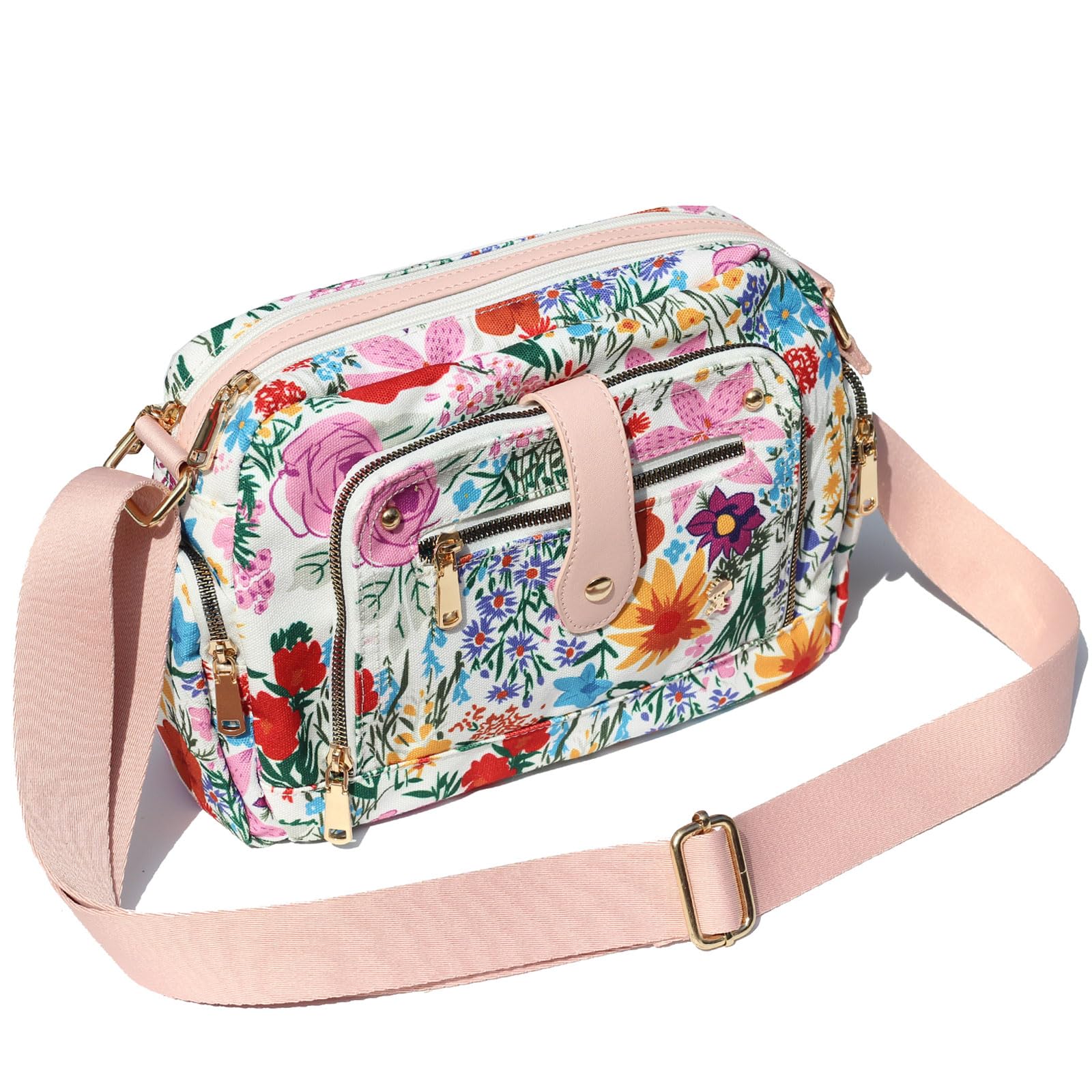 ESVAN Women Fashion Crossbody bags for Women Multi Pockets Cell Phone Camera Shoulder Handbags Travel Purse