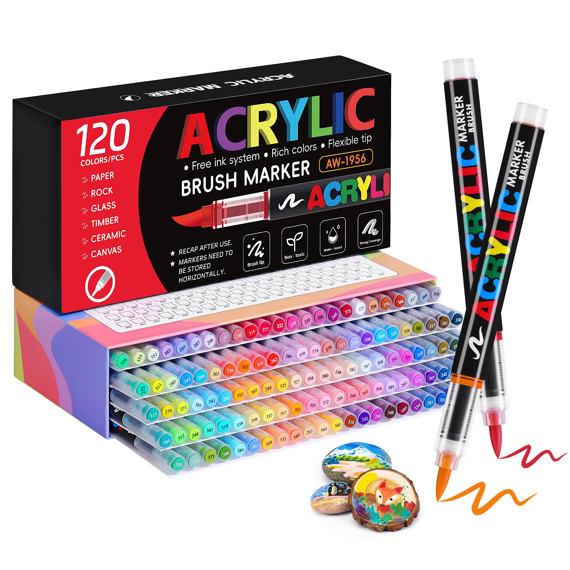 Tongfushop Lot de marqueurs de peinture acrylique