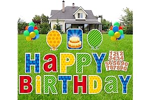 Personalized Jumbo Happy Birthday Yard Sign with Customizable Age
