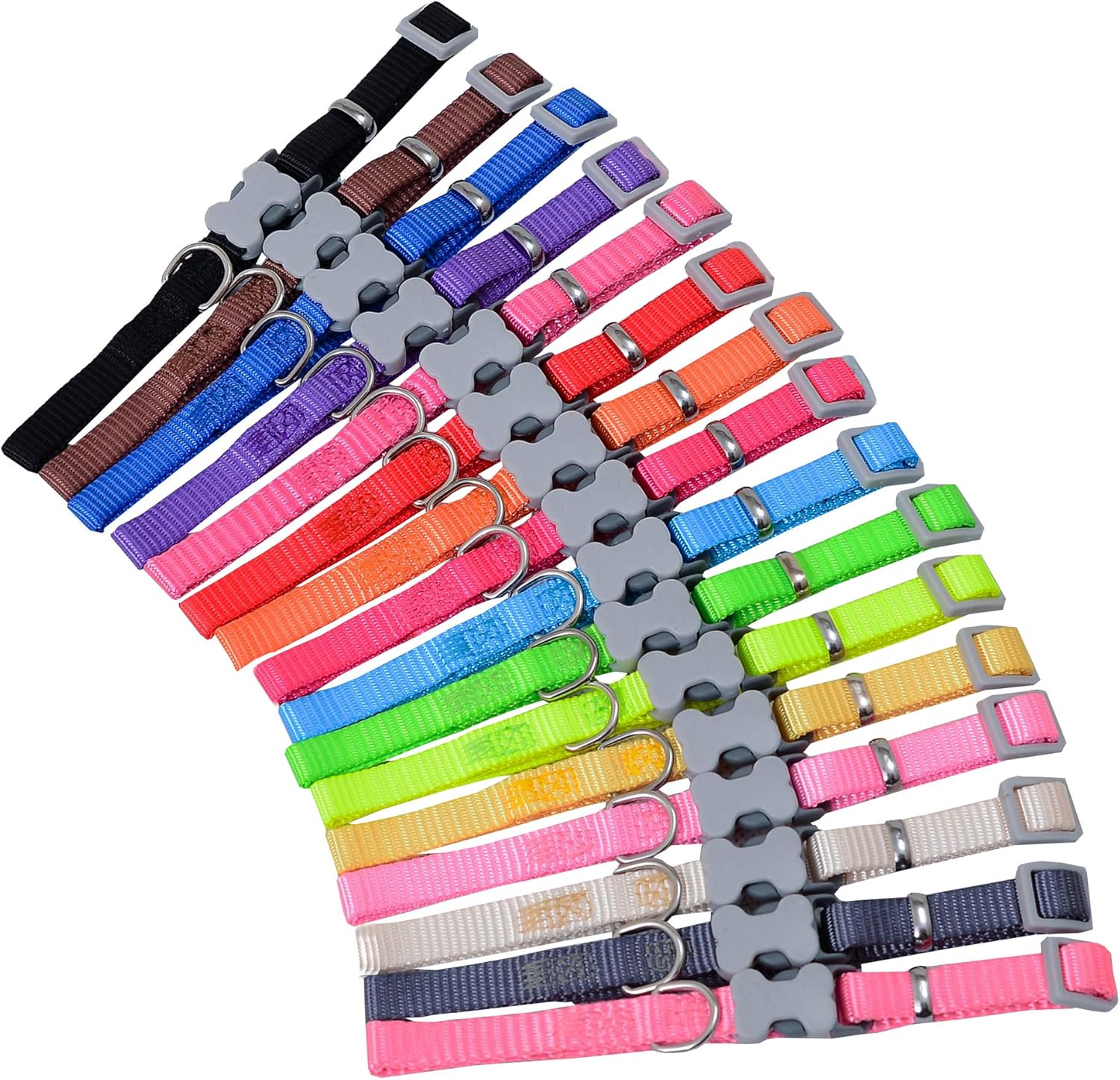 PARTNER Puppy ID Collars 16 pcs/Set Super Soft Nylon Puppy