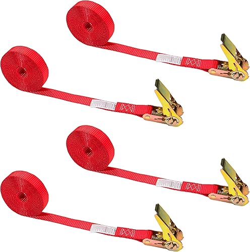 US Cargo Control Correas de trinquete sin fin, correa de trinquete de extremo abierto de 1 pulgada de ancho x 13 pies de largo, correa de trinquete