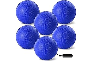 XINCHAO Inflatable Giant Ball Blue Small Dodgeball with Pump 6 Pack