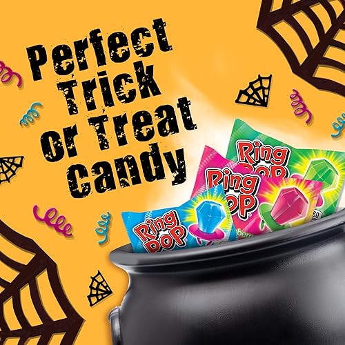 Miniatura 10 de Ring Pop Paletas a granel envueltas individualmente, paquete de fiesta variada, 20 paletas por bolsa (caja de 12 bolsas)