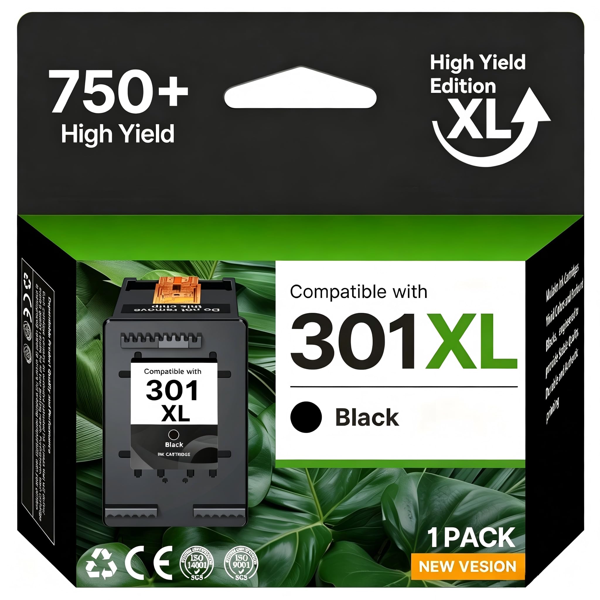 301XL 301 XL Sostituzione per Cartuccia HP 301 Nero per HP Envy 5530 | Cartucce 301XL Compatibili per HP Envy 4500 Officejet 4630 2620 4636 Deskjet 2540 2510 1510 2050 1050a 2050a 3050a, Con Chip