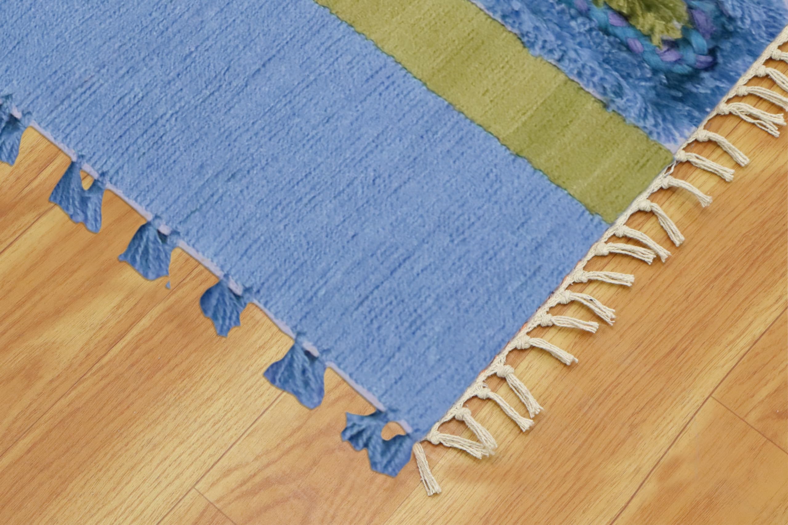 Kelim Teppich, 12,7 x 25,4 cm, für Flachgewebe, Baumwolle, Stickerei, waschbar, für drinnen und draußen, für Zuhause, Foyar, Korridor, Läufer, Flur, Treppenläufer