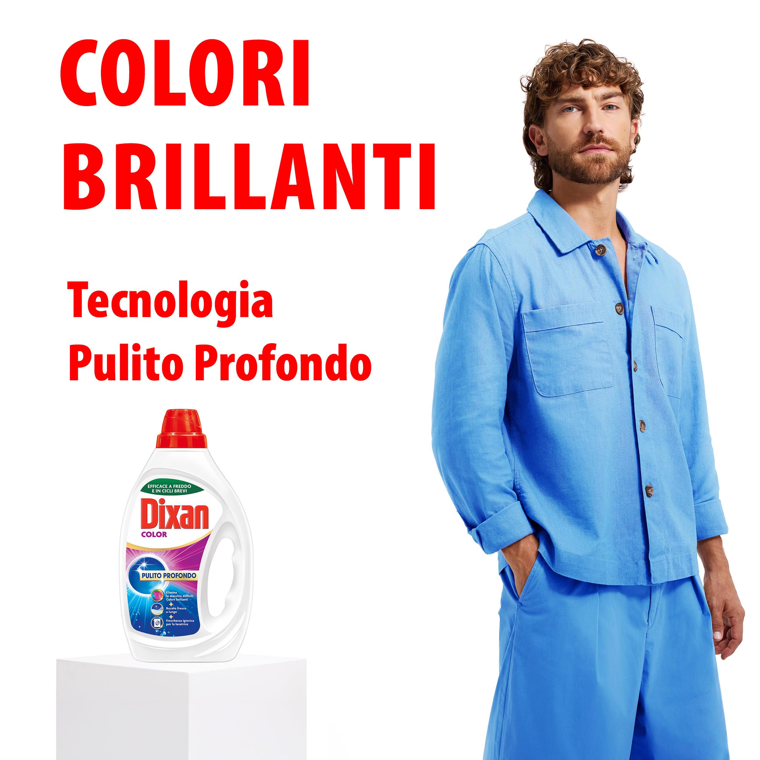 Dixan Liquido Color Detersivo Lavatrice (4 confezioni da 42 Lavaggi), Detersivo liquido lavatrice per colori vivaci, pulizia profonda del bucato e freschezza igienica per la lavatrice
