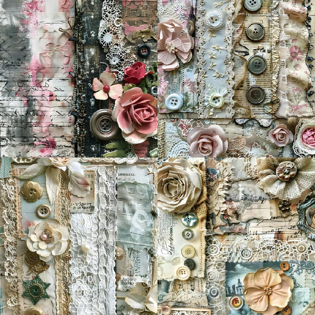 Papier do scrapbookingu, Blok papieru 6"x6" do tworzenia kartek, 48 arkuszy papieru wzorzystego, jednostronny karton, papier dekoracyjny na święta, zestaw materiałów do scrapbookingu - 12 wzorów