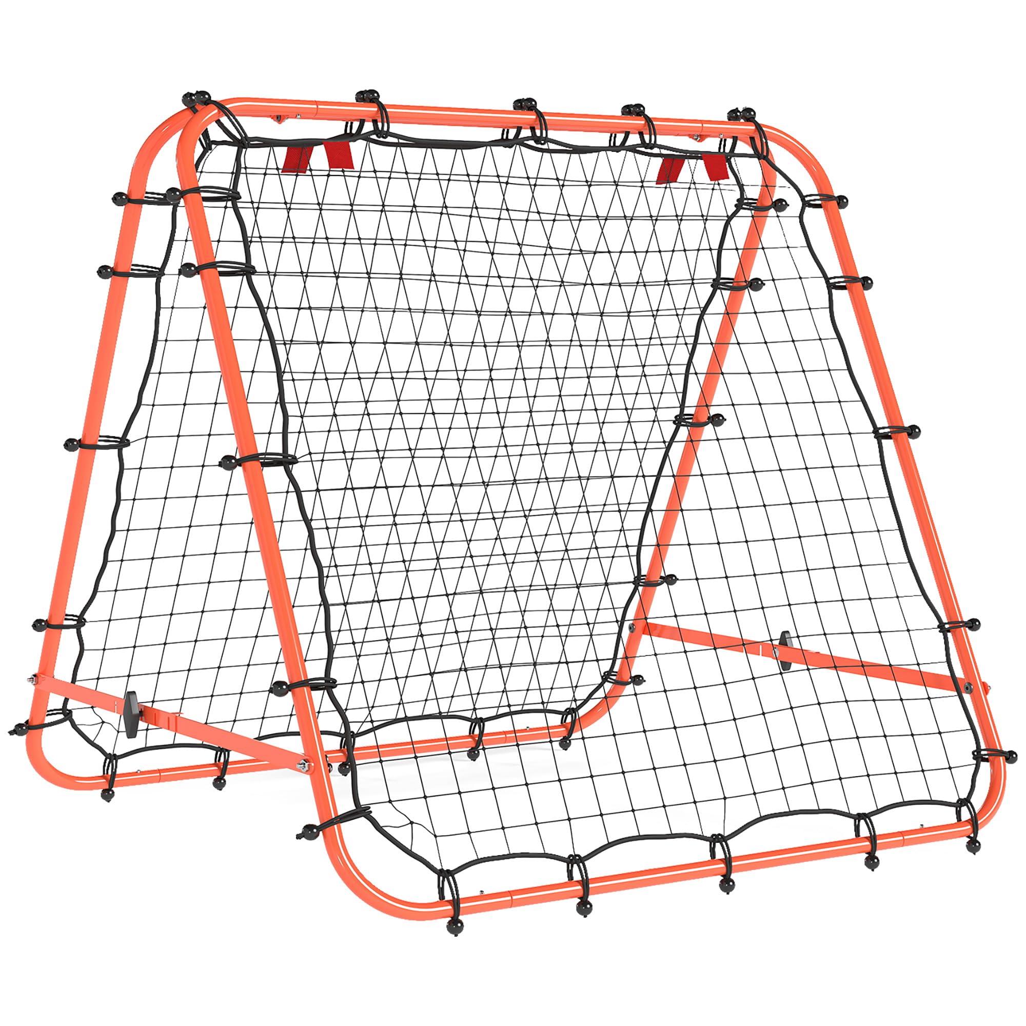 Homcom Orange Rebounder Net Football Target Goal With Adjustable Angles,