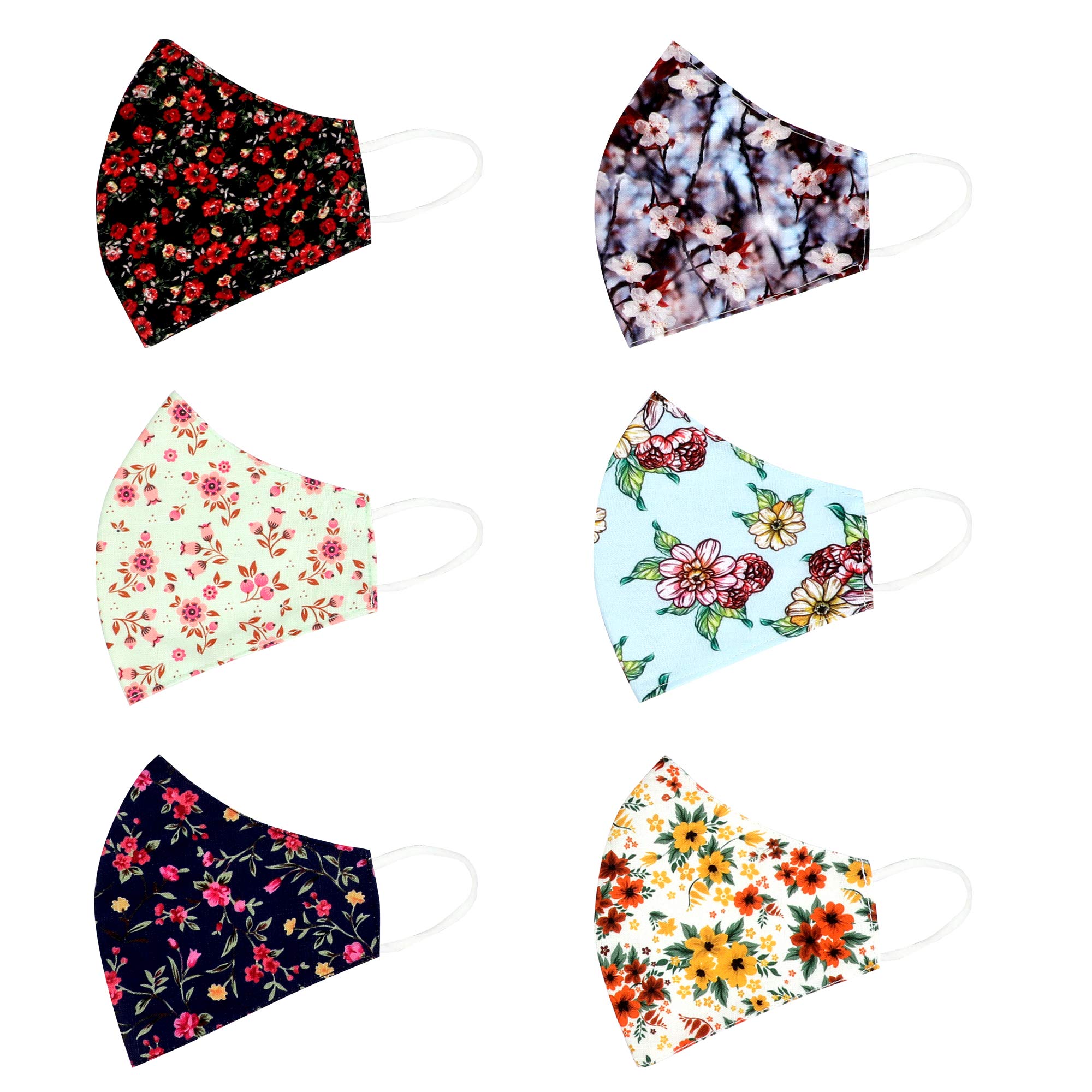 STAR WORK Fashion Orchid Flower Soft Cloth Face Mask Washable & Reusable Cotton Masks (Printed, Without Valve, Pack of 6) for Unisex Adult (B08X2MG34J) Amazon Price History, Amazon Price Tracker
