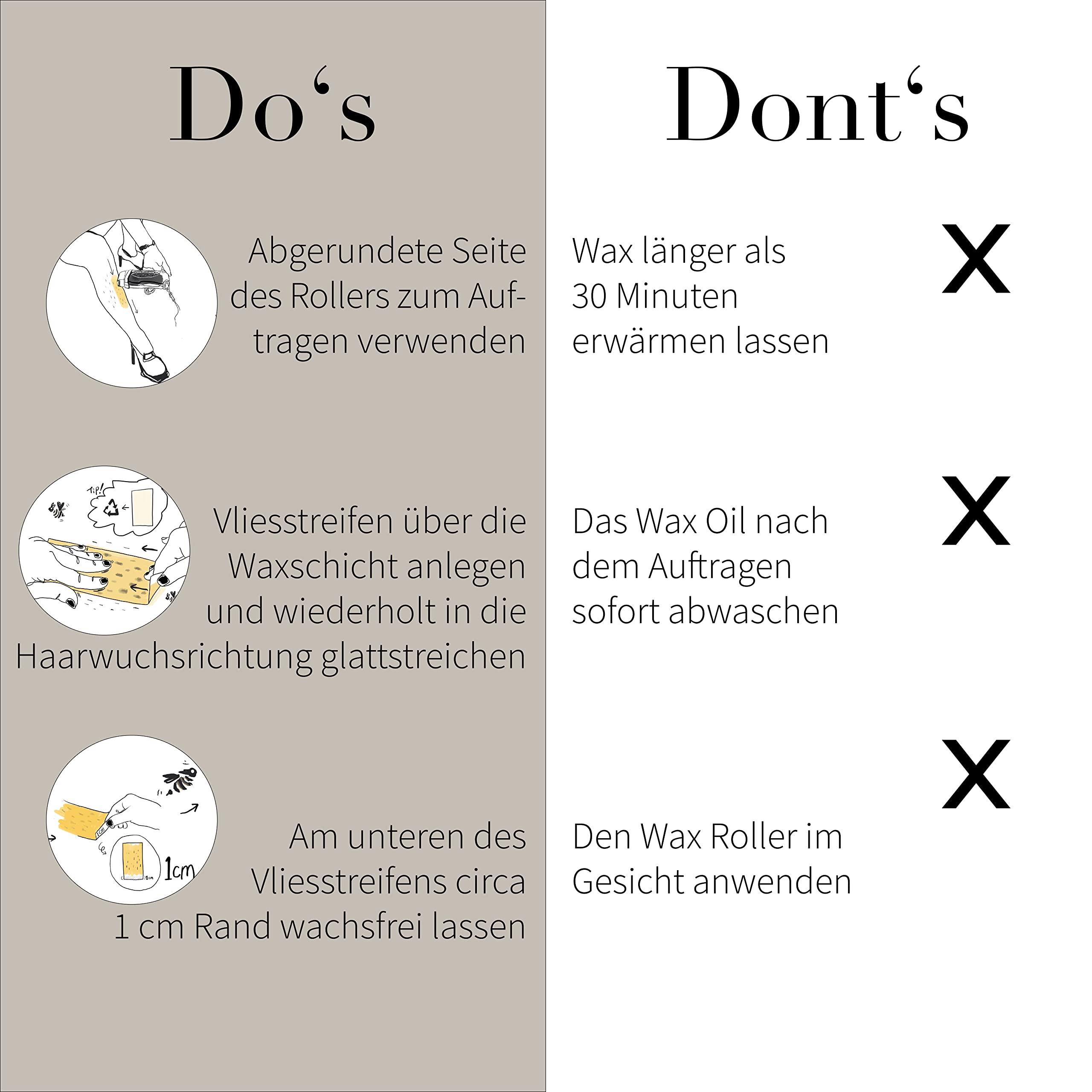 fleeky Roll-On warmwaxgerät set | Elektrischer Warmwachs Gerät | 125 ml Wax Oil | Wachspatronen Haarentfernung | Wax Heater | Wachspatronen Set mit Vliesstreifen | Effekt bis zu 28 Tage
