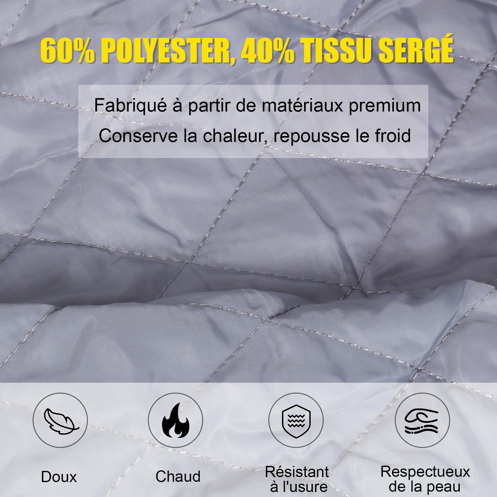 FEimaX Manteau d'hiver pour Chien Veste Chaud Coupe-Vent Réfléchissant 6XL Noir