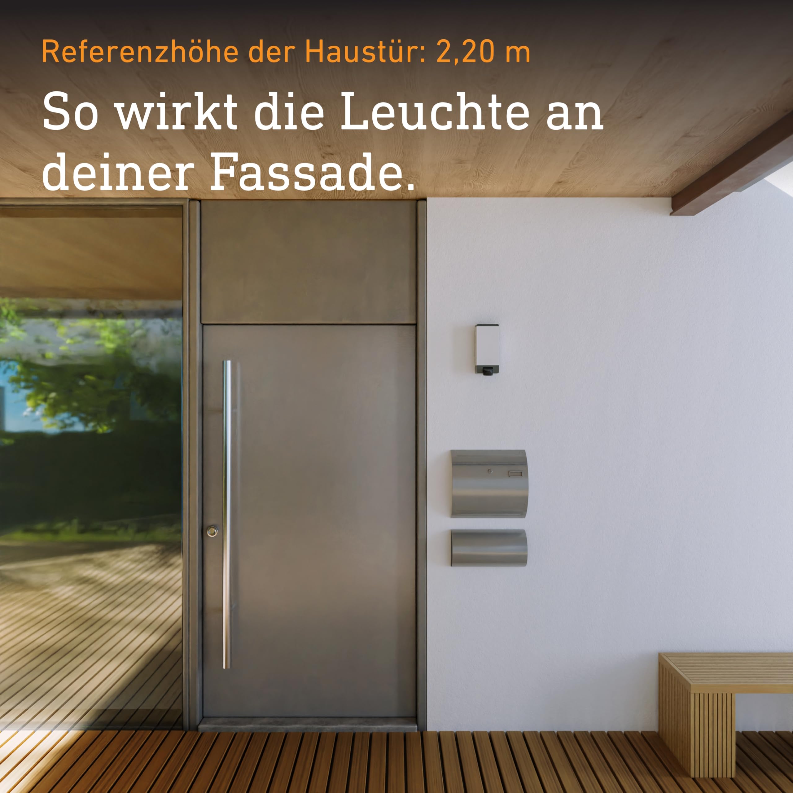 Steinel Außenleuchte L 14 S Anthrazit, mit Bewegungsmelder, E27 Fassung
