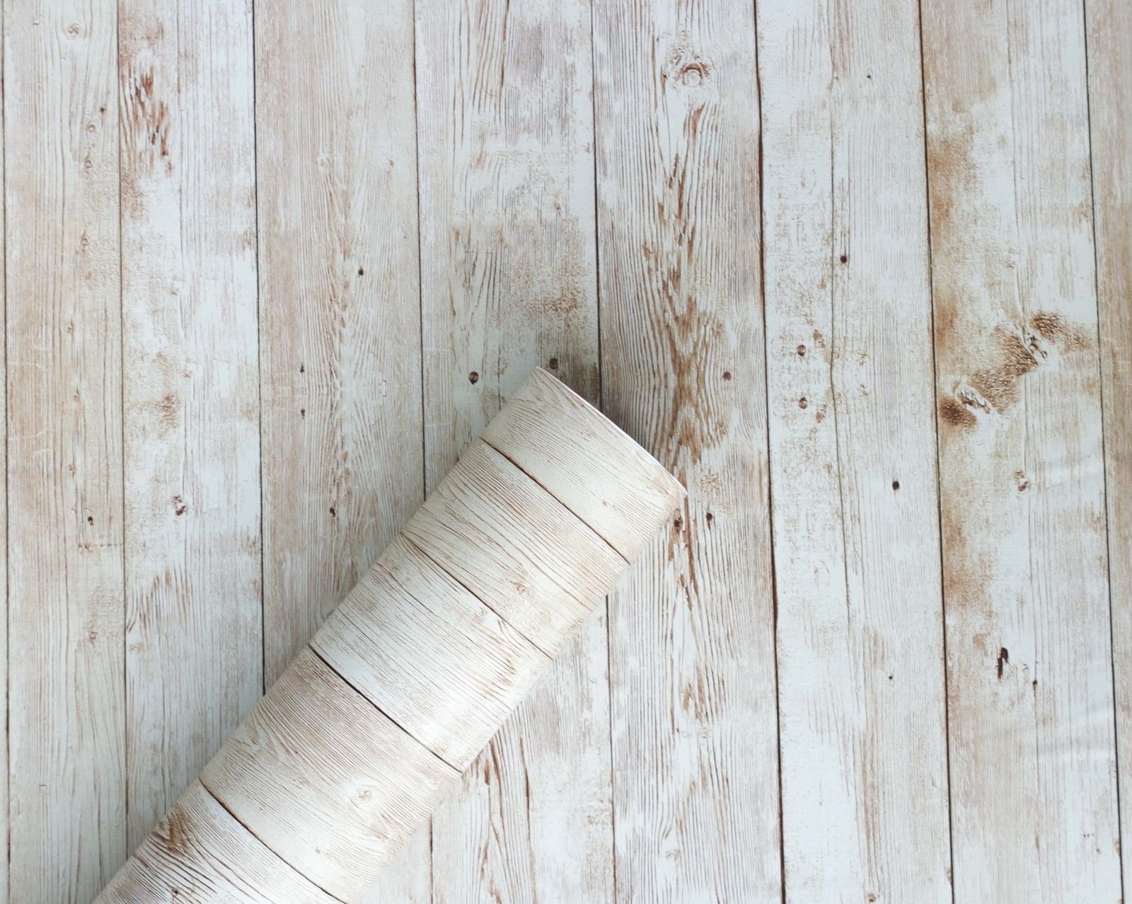 5m Natural Wood Effect 3D Sticky Back Plastic Fablon Wallpaper Self Adhesive Striped Tiles