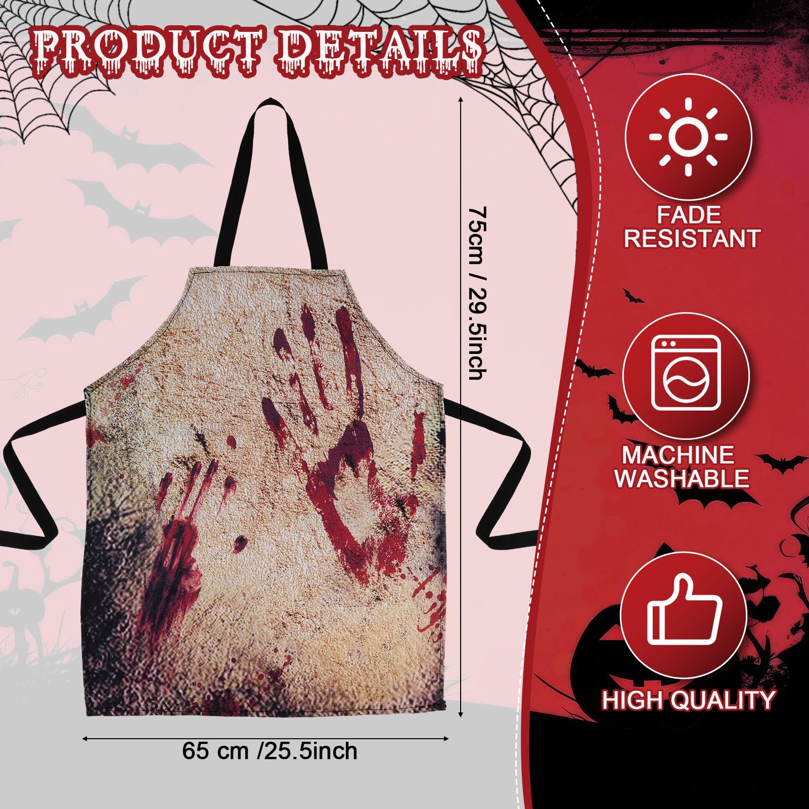 Liliful Halloween Chainsaw Prop and Halloween Aprons Set Rusty Electric Chainsaw Halloween Butcher Apron Battery Operated Fake Chainsaw with Motion Sound Effects for Adults Kids Child(Adult)