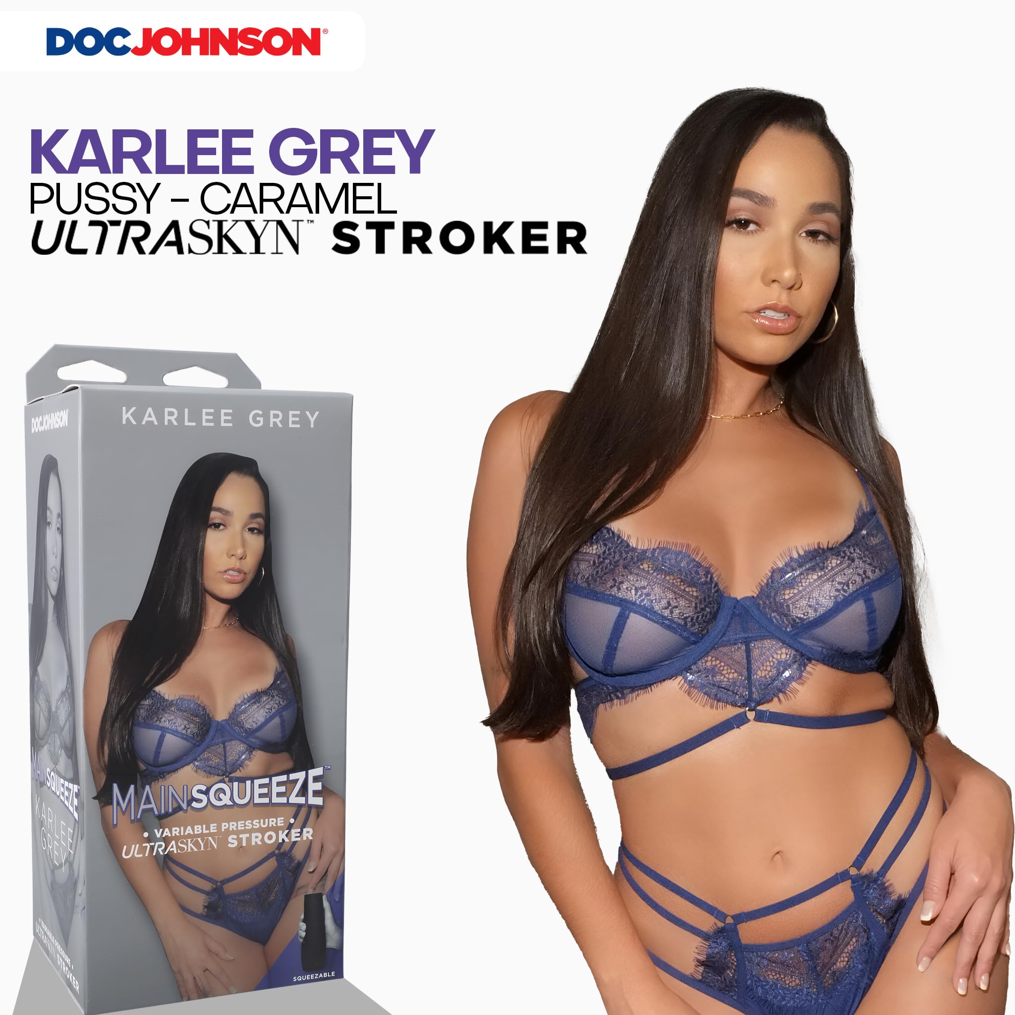 Amazon.com: Doc Johnson Main Squeeze - Karlee Grey - ULTRASKYN Stroker -  Squeeze Plate for Precise Pressure - Twist End Cap to Control Suction -  Discreet Premium Stroker - Male Masturbator, Vagina, Vanilla : Health &  Household