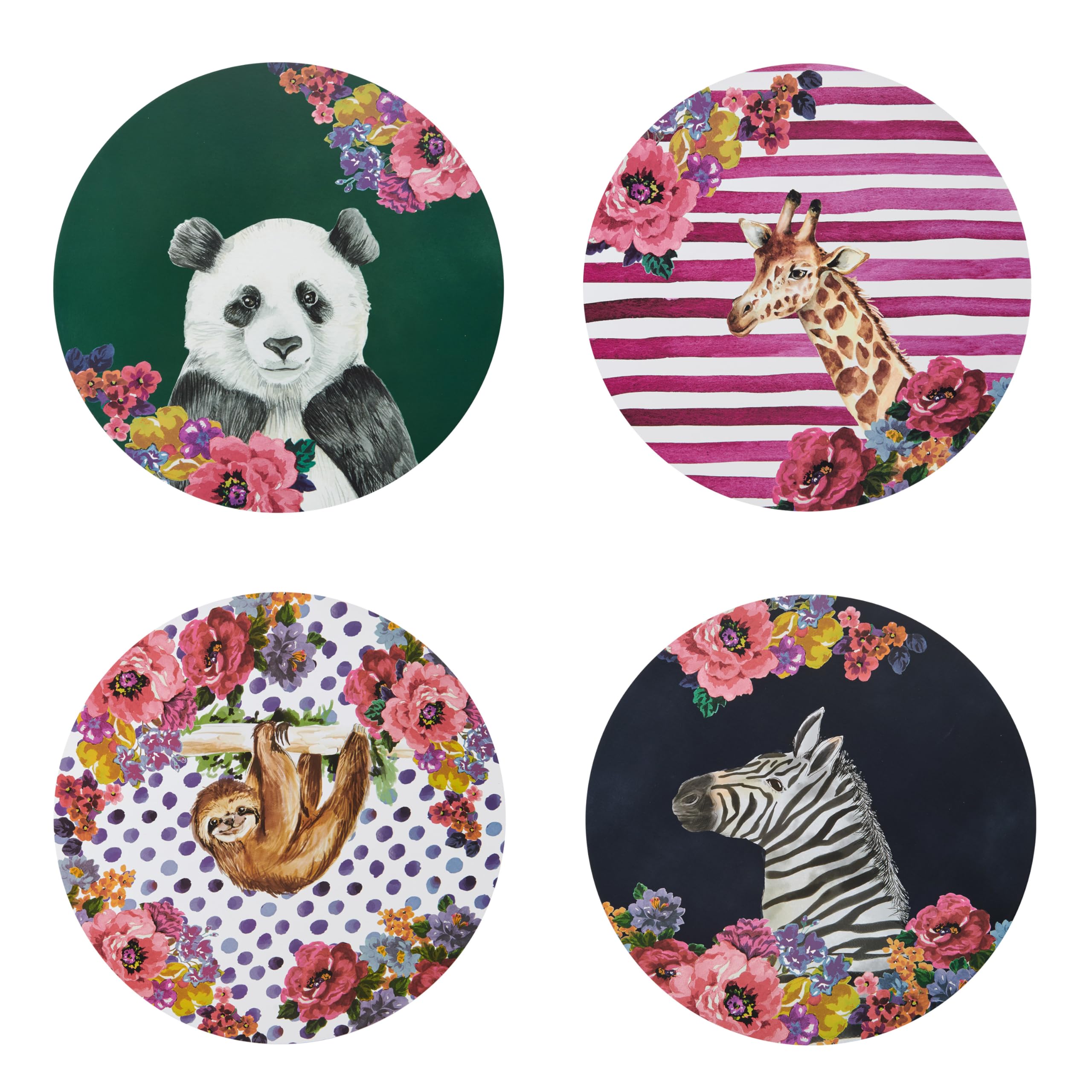 Mikasa Wild At Heart Cork Round Placemats Multi 4Pcs
