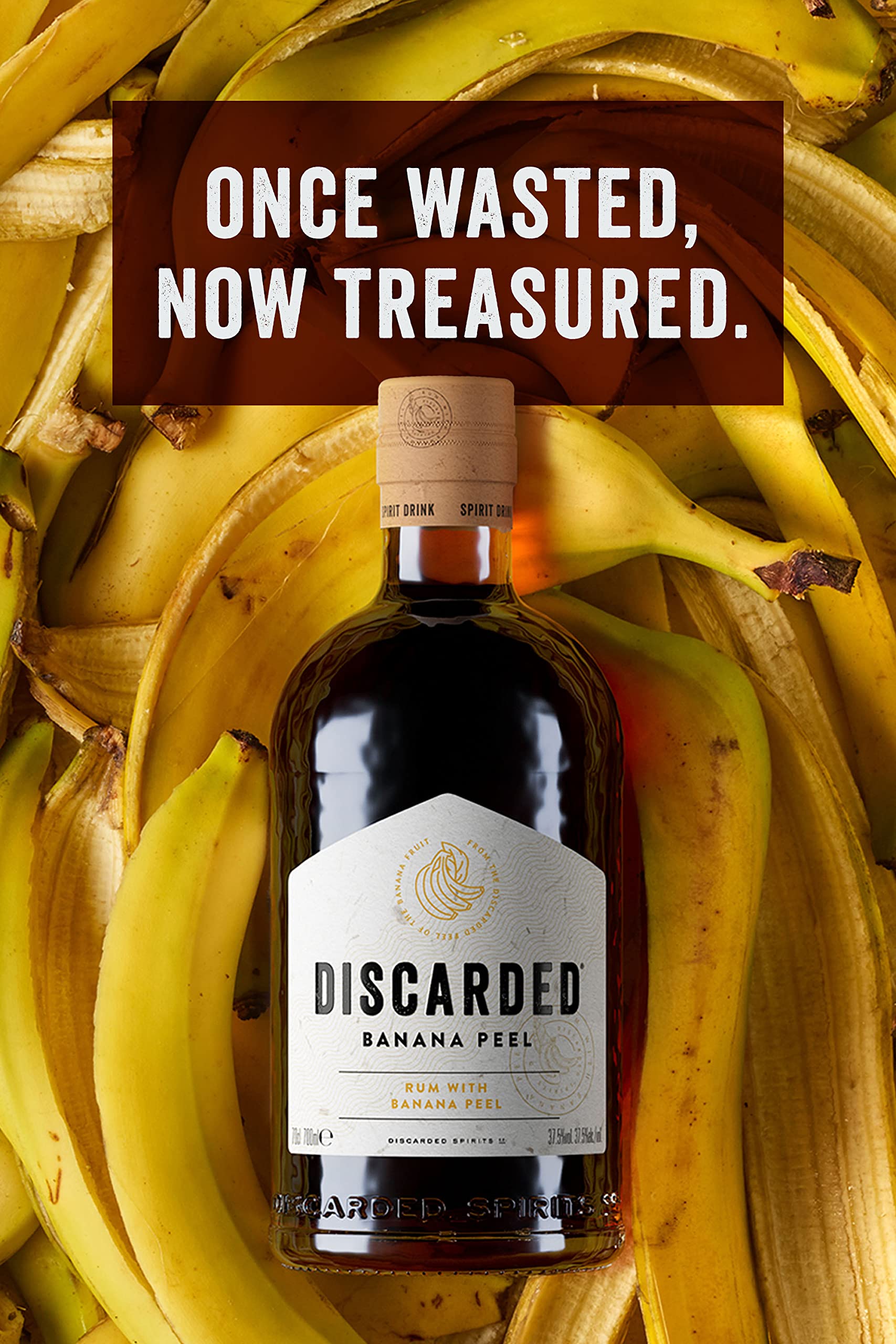 Discarded Banana Peel Rum, 70cl hochwertiger karibischer Rum trifft fruchtige Bananenschale