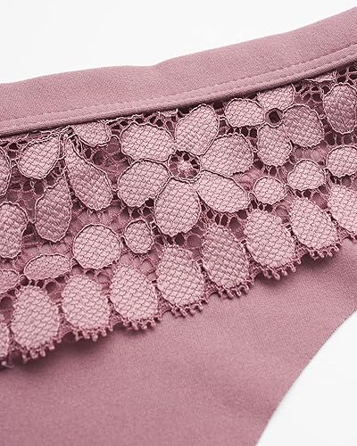 Miniatura 4 de Jessica Simpson Ropa interior para mujer paquete de 3 bragas de encaje de microfibra S-XL