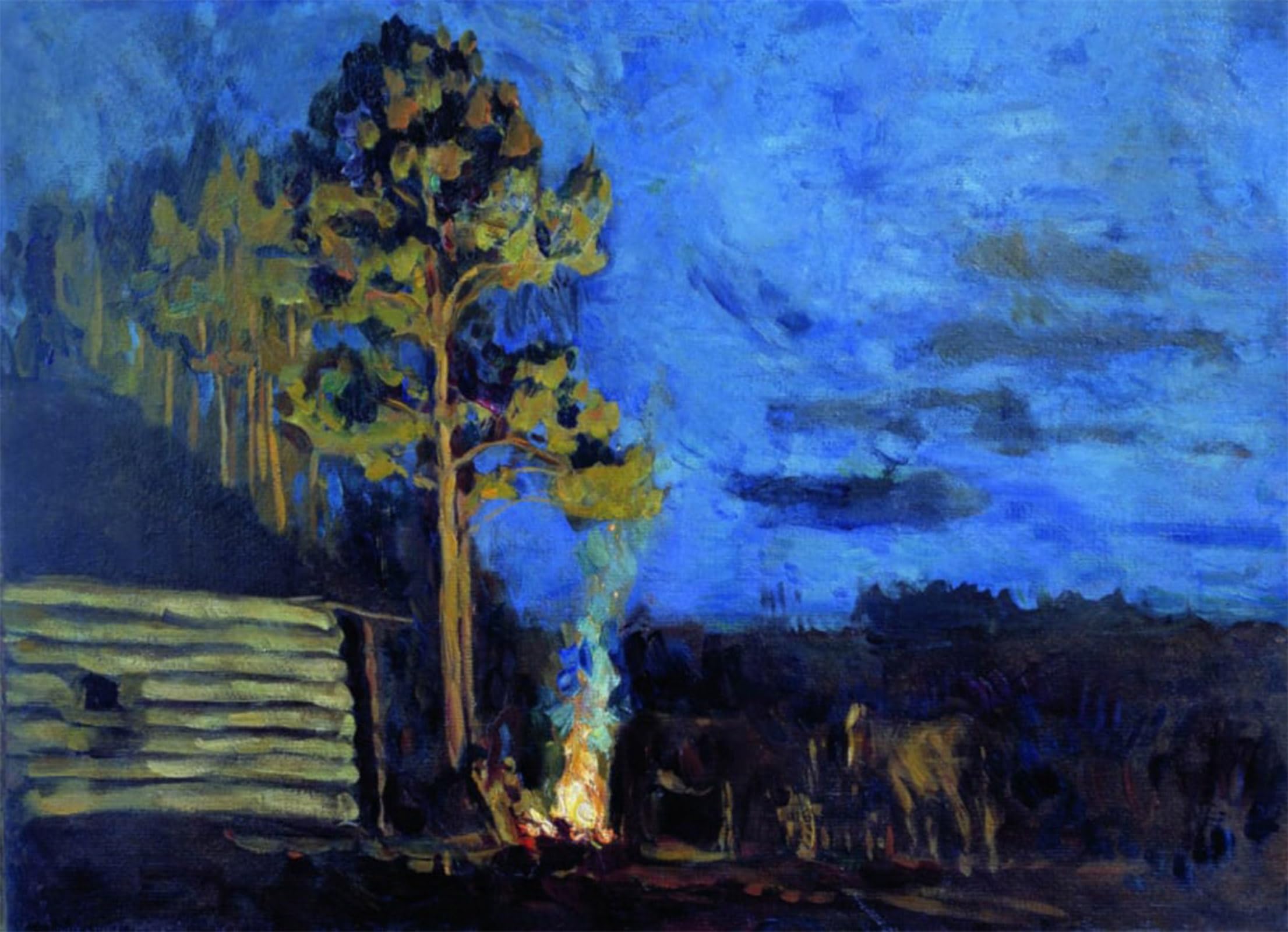 SERENDIPITP Abstract Painting Mural Print Picture Wall Decor Painting Spring Night Stanislav Zhukovsky Vintage Wall Artwork for Home Decor 60x90cm