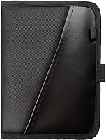 PlusXpres Glove Box Organizer with Log Book - Car Document Holder for Manuals, Registration, Insurance - Black Vehicle Storage Pouch