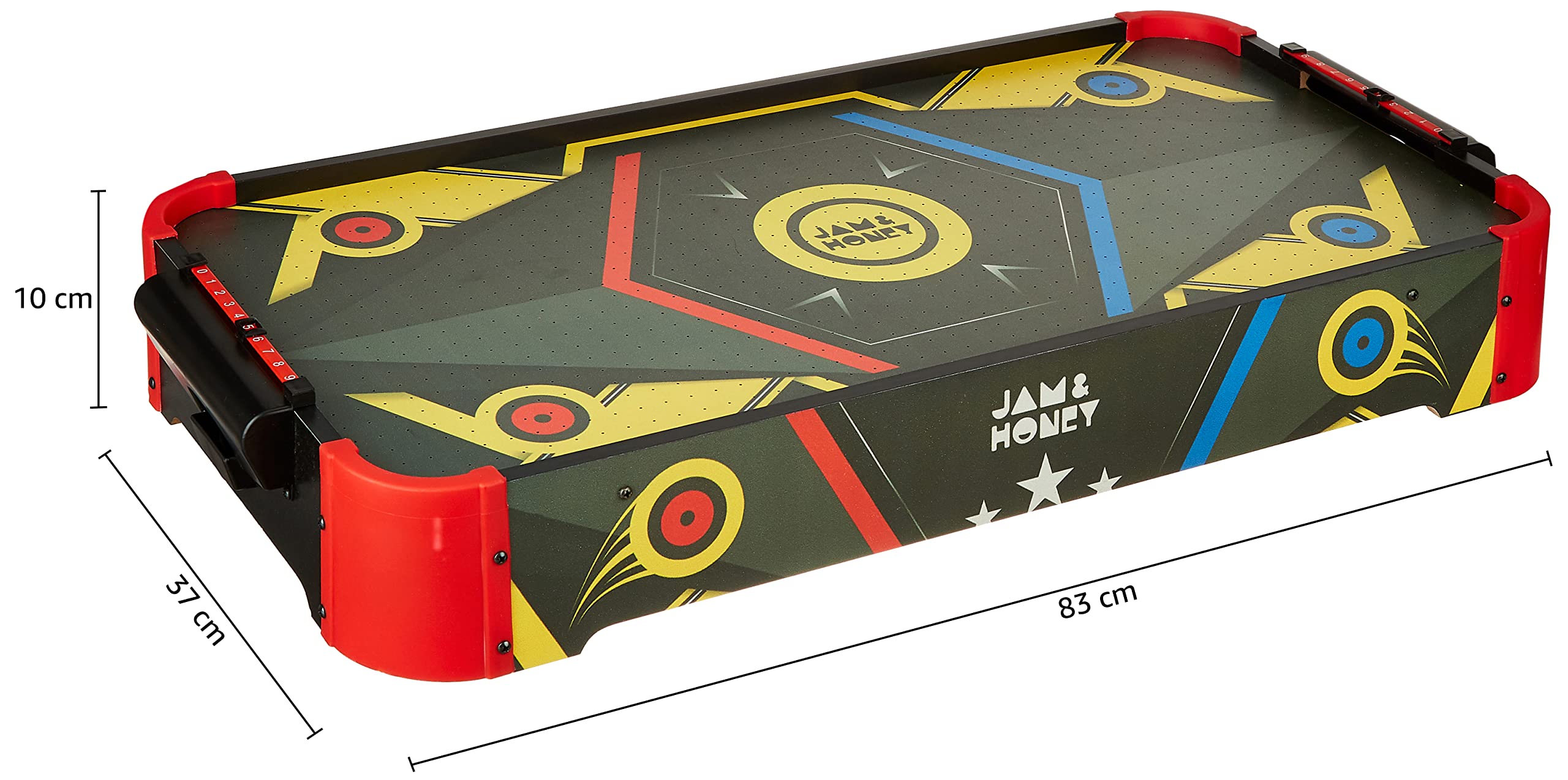 Amazon Brand - Jam & Honey Air Hockey (Big) | Electric Powered | 2 Pushers + 4 Pucks for Kids image 4