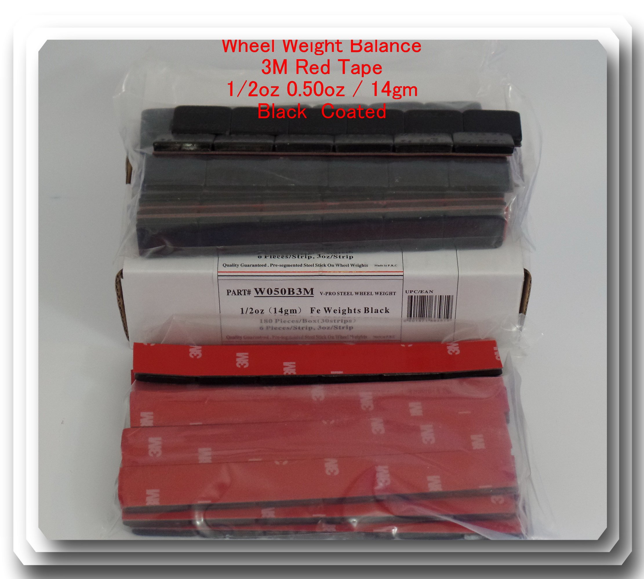 180-Piece Self-Adhesive Wheel Weight Set - 1/4 Oz Each, Total 45 Oz, With 3M Red Tape 7 thumbnail image