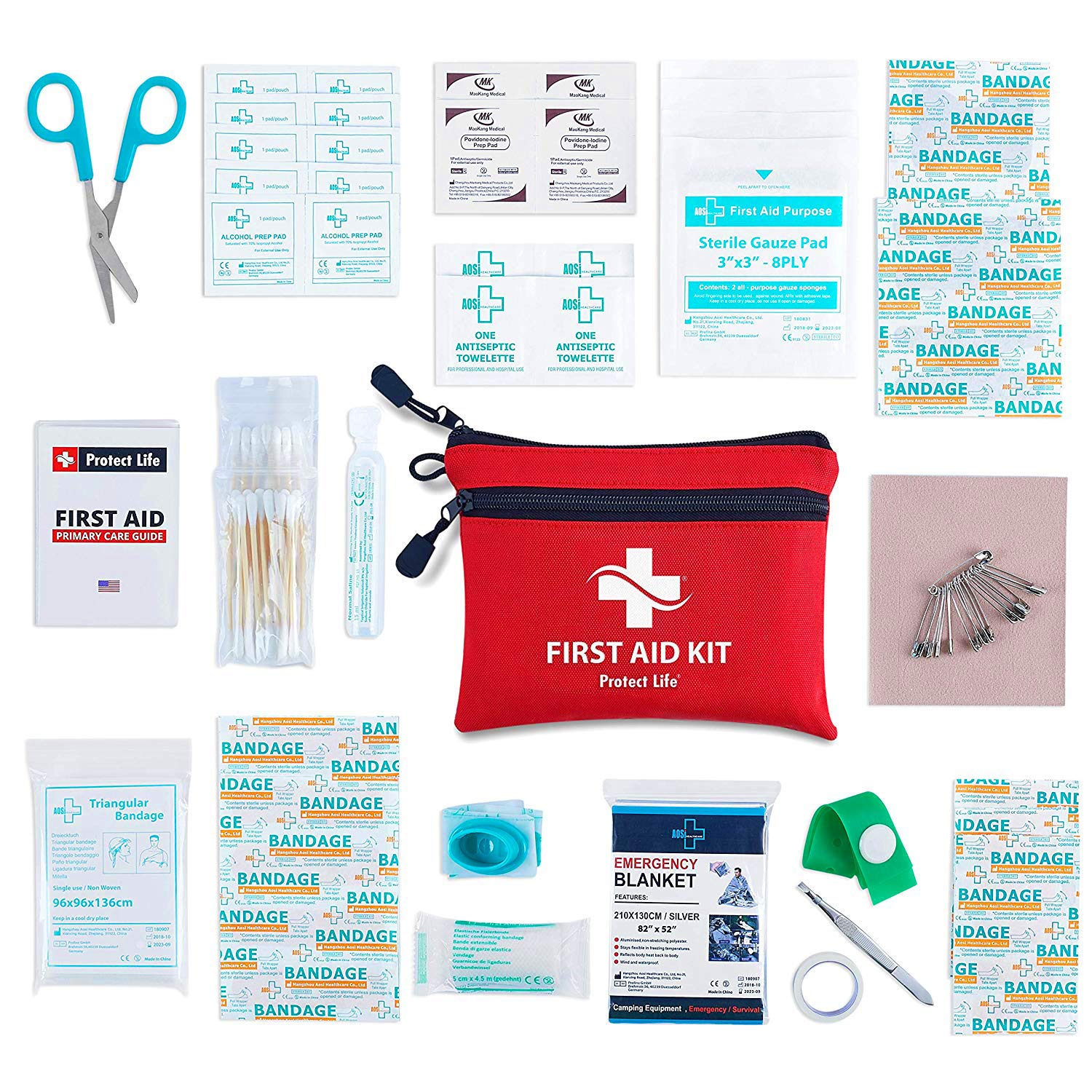 First Aid Kit 100 Piece Small First Aid Kit for Camping, Hiking