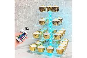 Acrylic 4 Tier LED Cupcake Stand