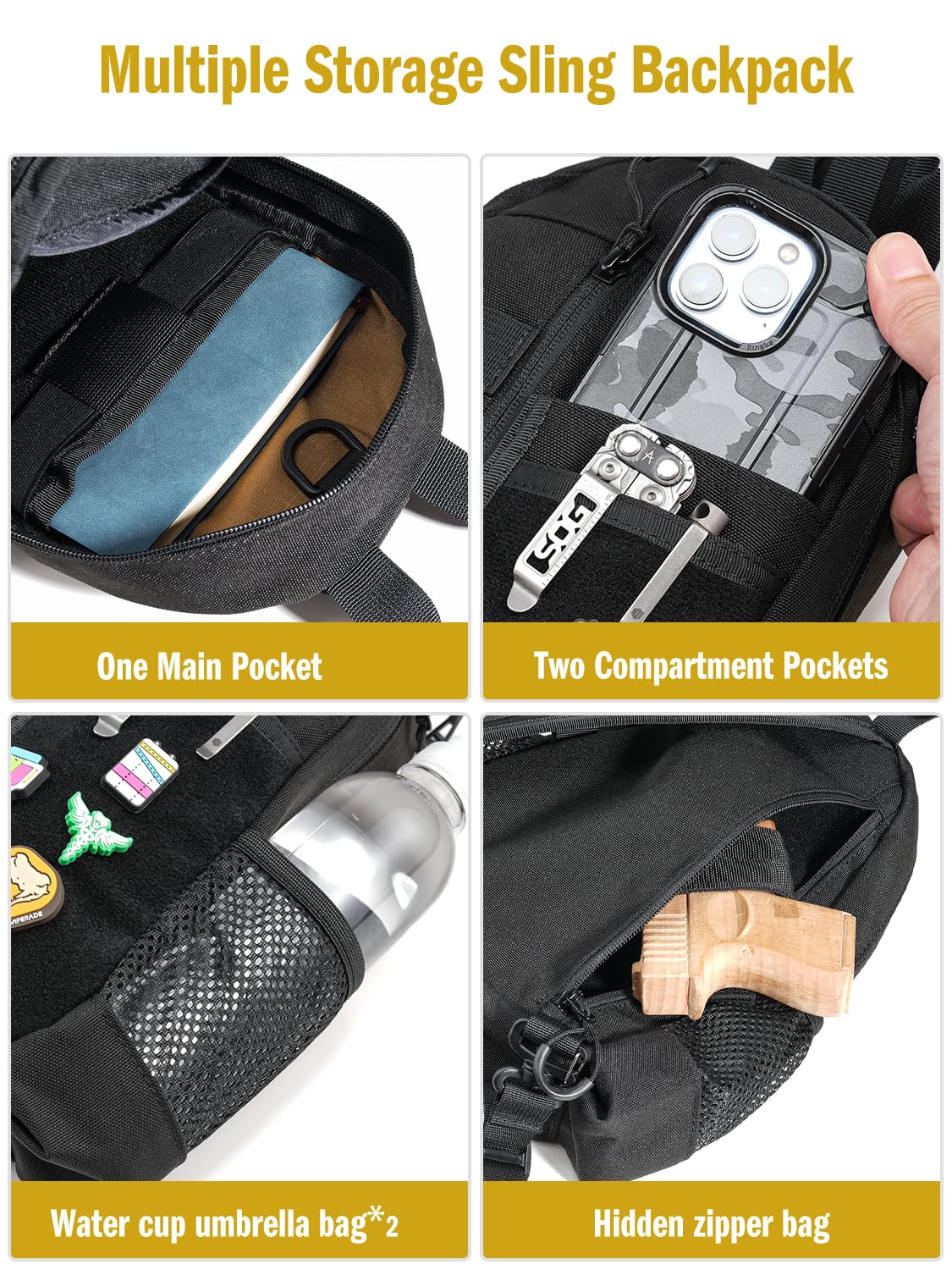 VIPERADE CHS1 EDC Chest Bag Men's Shoulder Bag - Image 3
